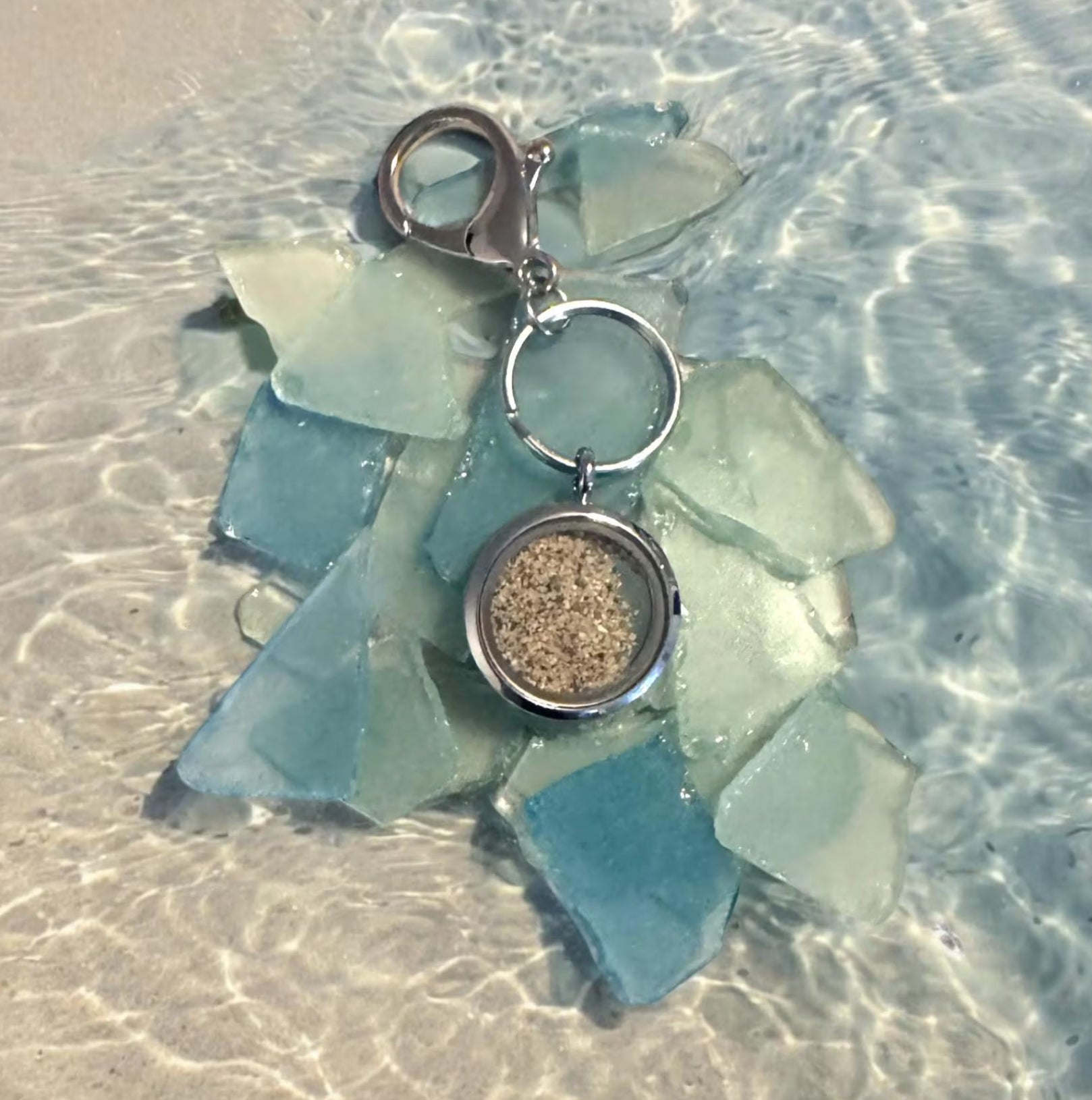 Porte-clés sable de plage (30 mm) 