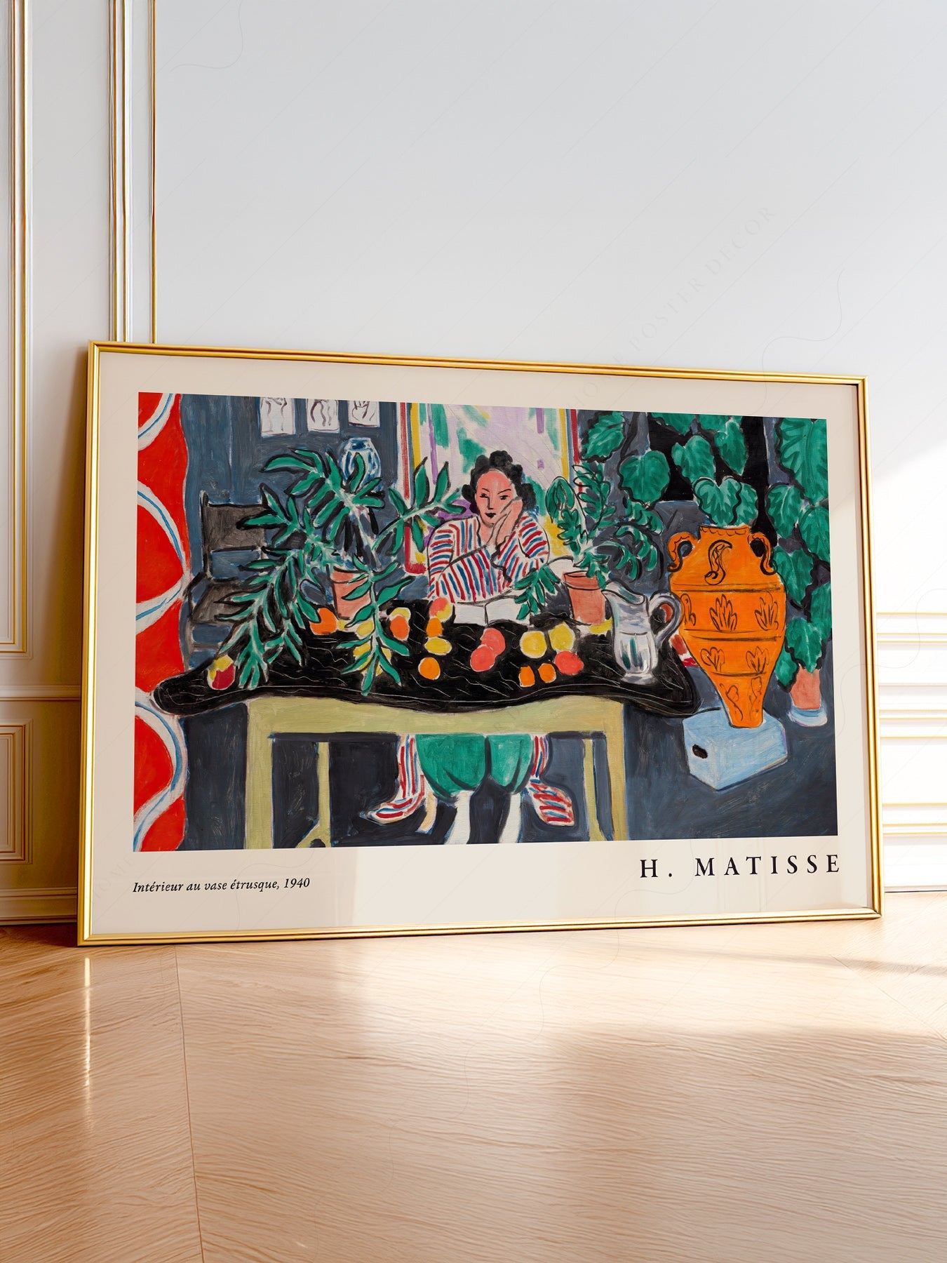 Henri Matisse Interior with Etruscan Vase Art Print – Museum Wall Decor