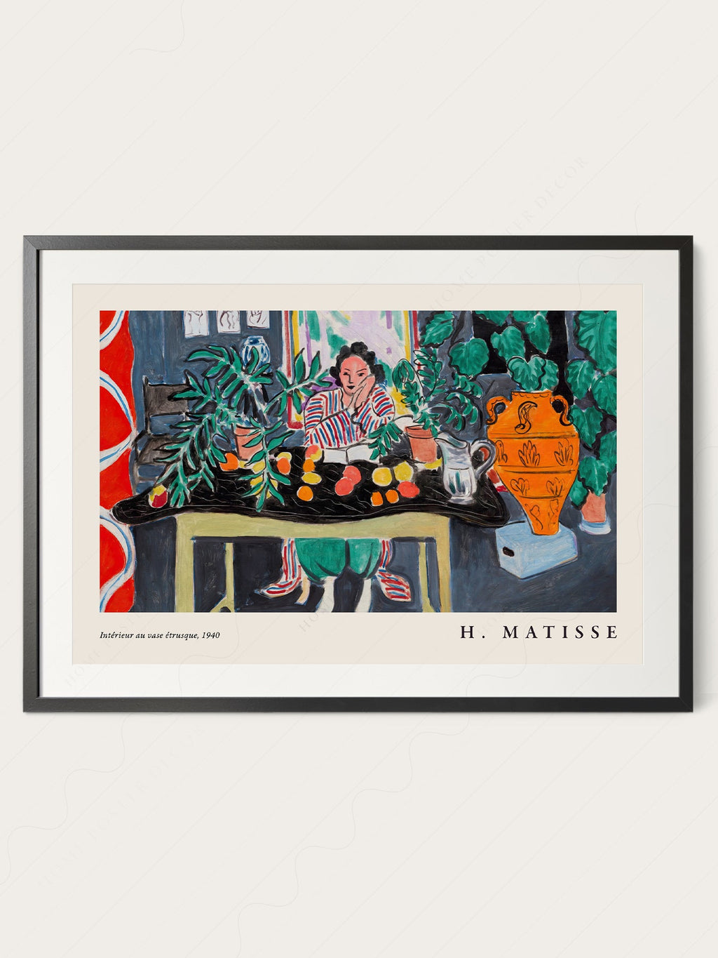 Henri Matisse Interior with Etruscan Vase Art Print – Museum Wall Decor