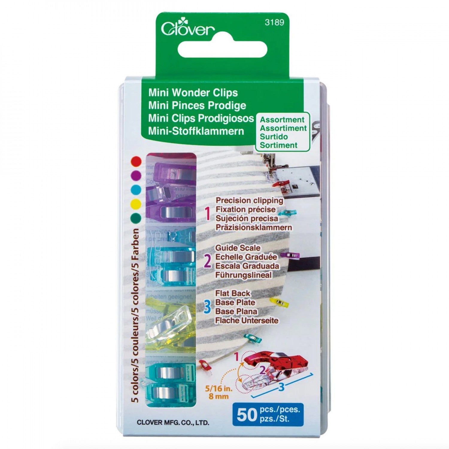 Clover 3189 - MINI Wonder Clips - 50 pièces.