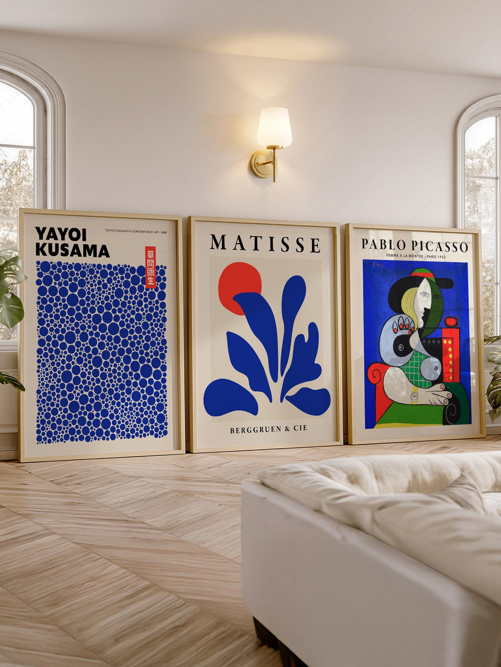 Henri Matisse, Yayoi Kusama, Pablo Picasso Set of 3 Art Prints – Modern Gallery Wall Posters