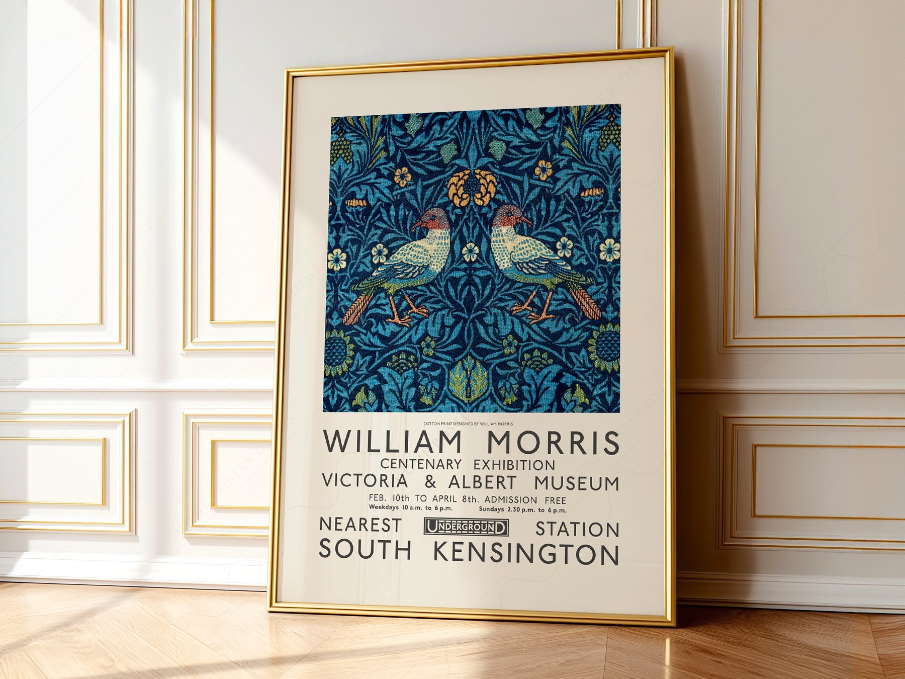 William Morris Bird Exhibition Poster – V&A Museum Art Print Wall Decor