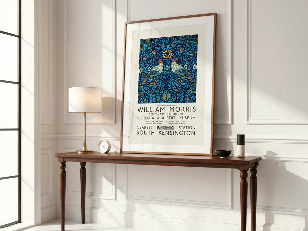 William Morris Bird Exhibition Poster – V&A Museum Art Print Wall Decor