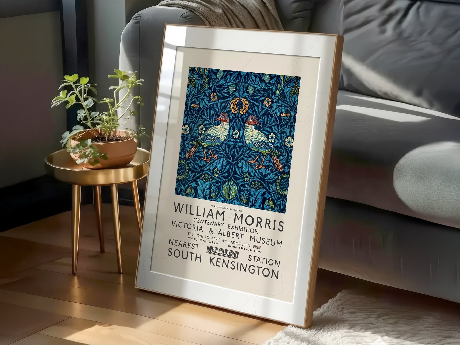 William Morris Bird Exhibition Poster – V&A Museum Art Print Wall Decor