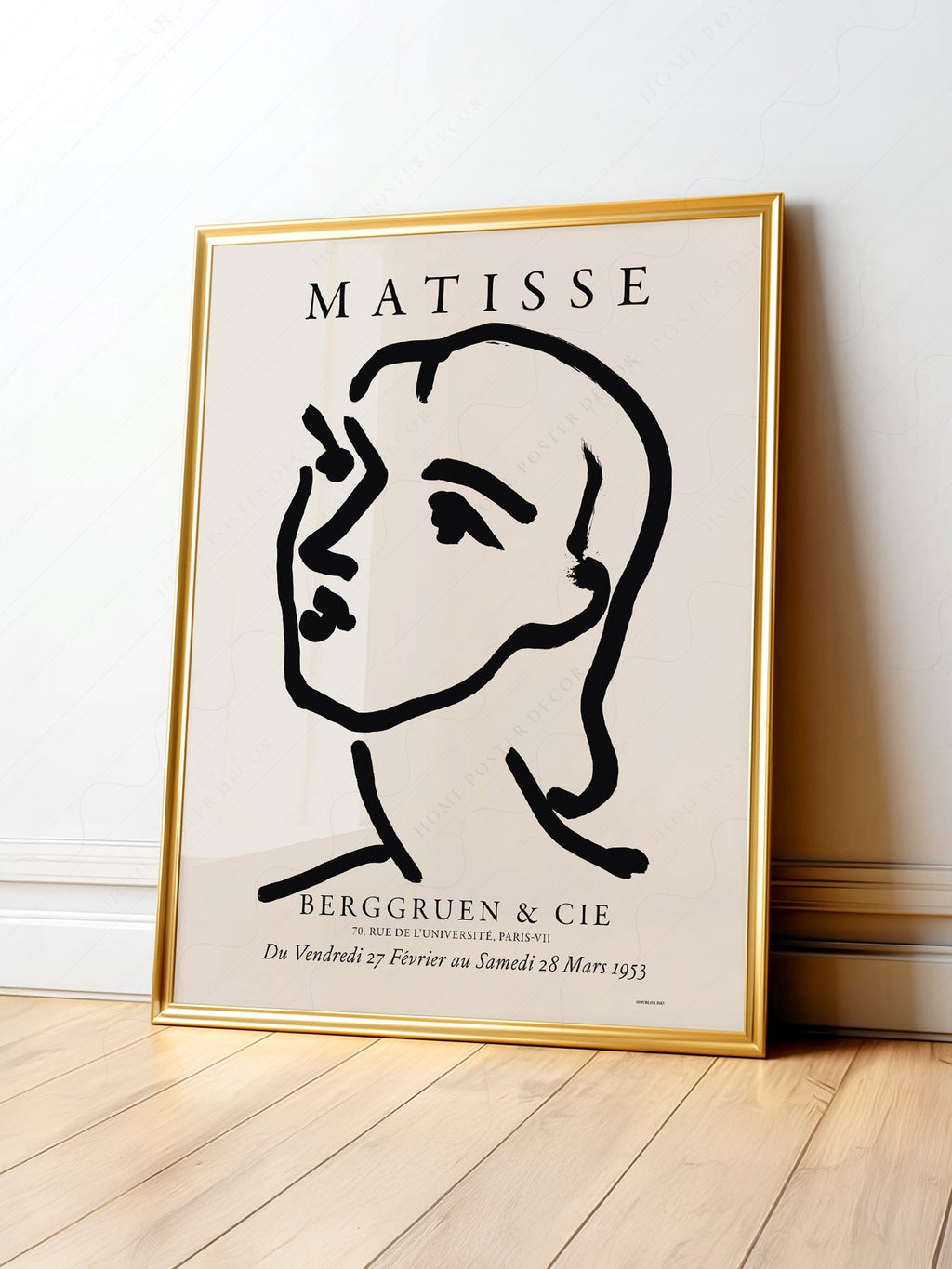 Henri Matisse Berggruen Exhibition Poster – Minimalist Line Art Print