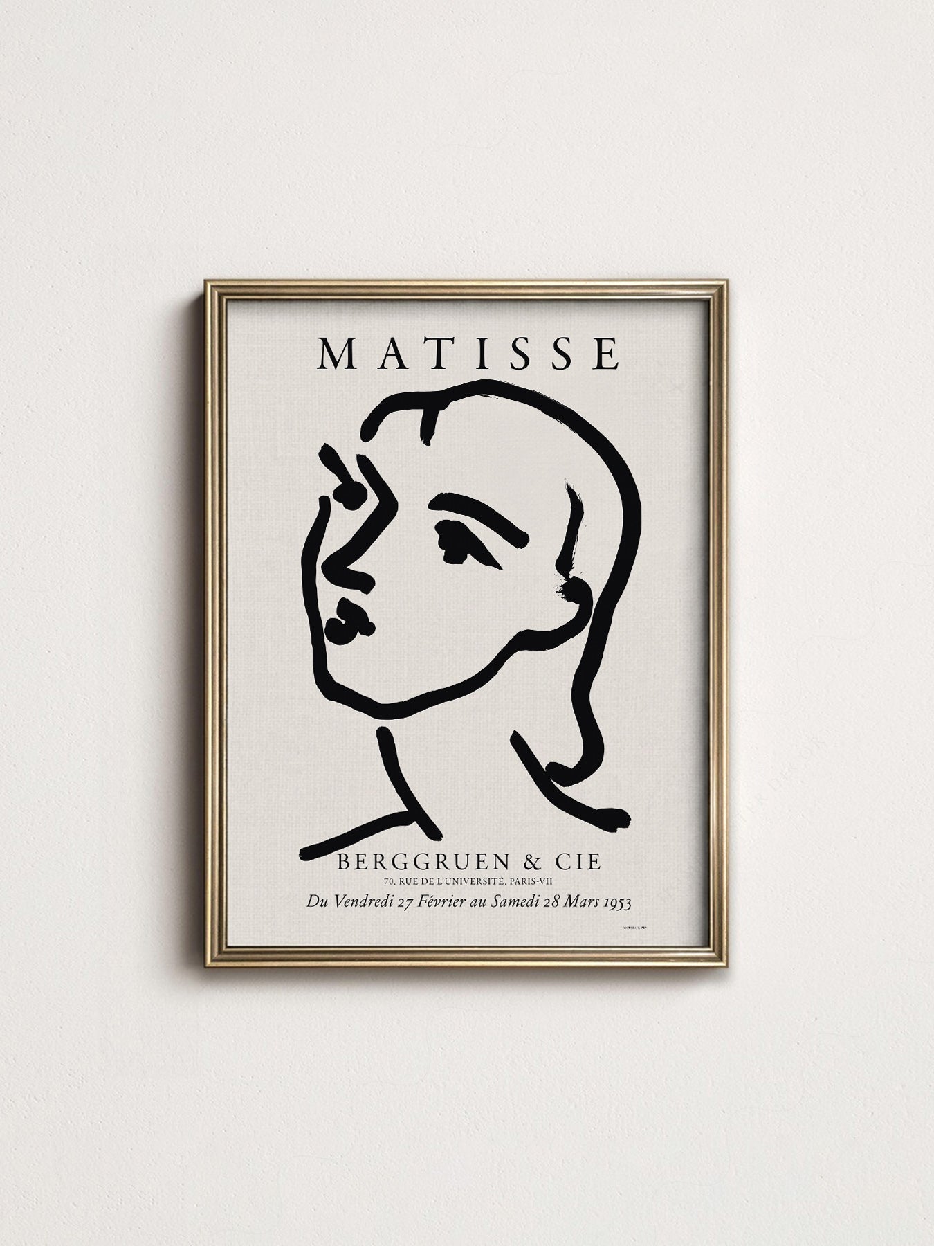 Henri Matisse Berggruen Exhibition Poster – Minimalist Line Art Print
