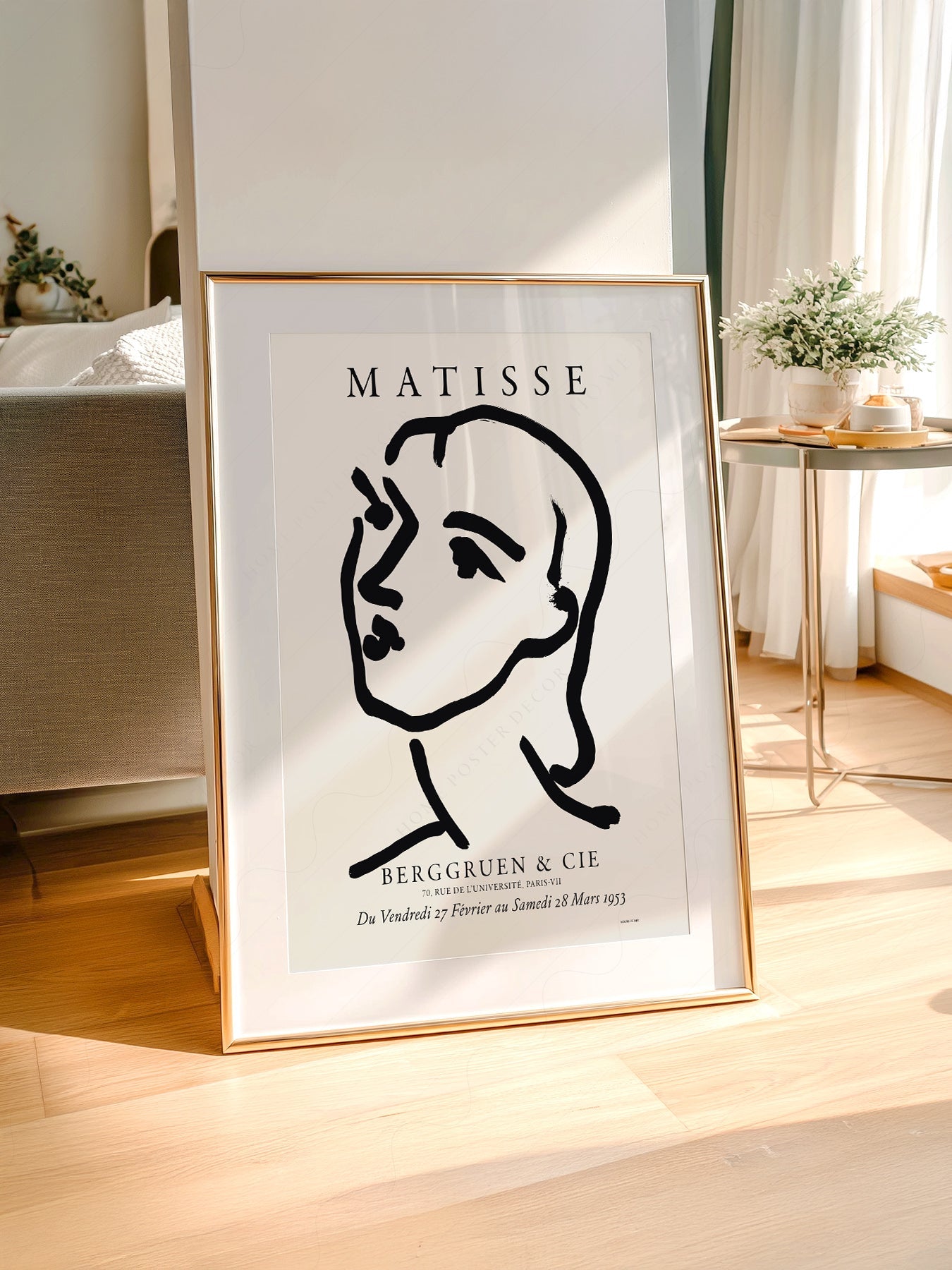 Henri Matisse Berggruen Exhibition Poster – Minimalist Line Art Print