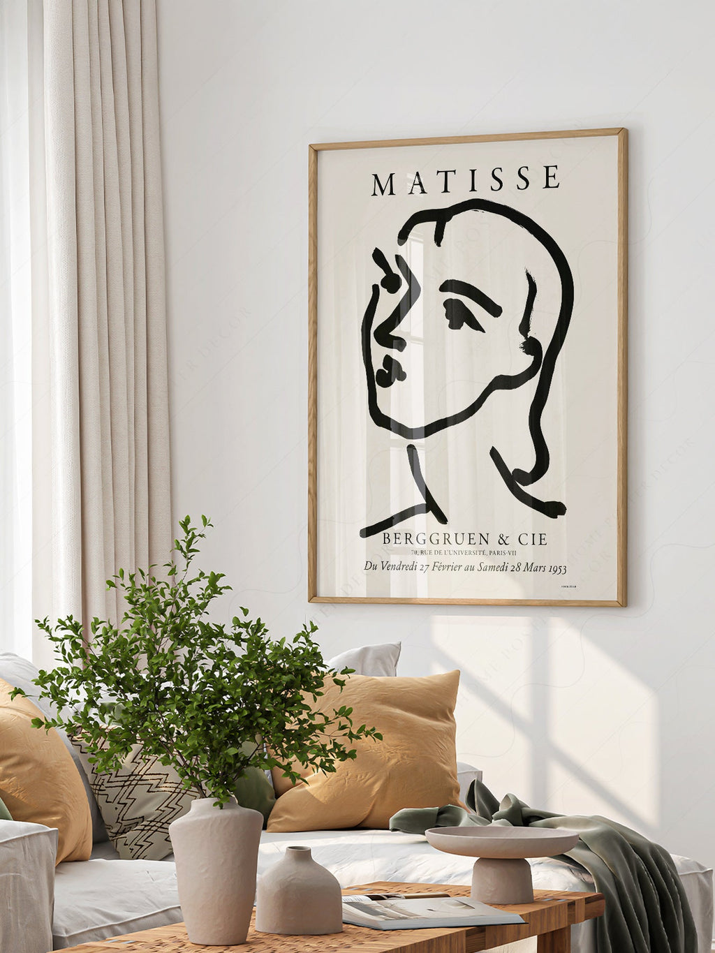 Henri Matisse Berggruen Exhibition Poster – Minimalist Line Art Print