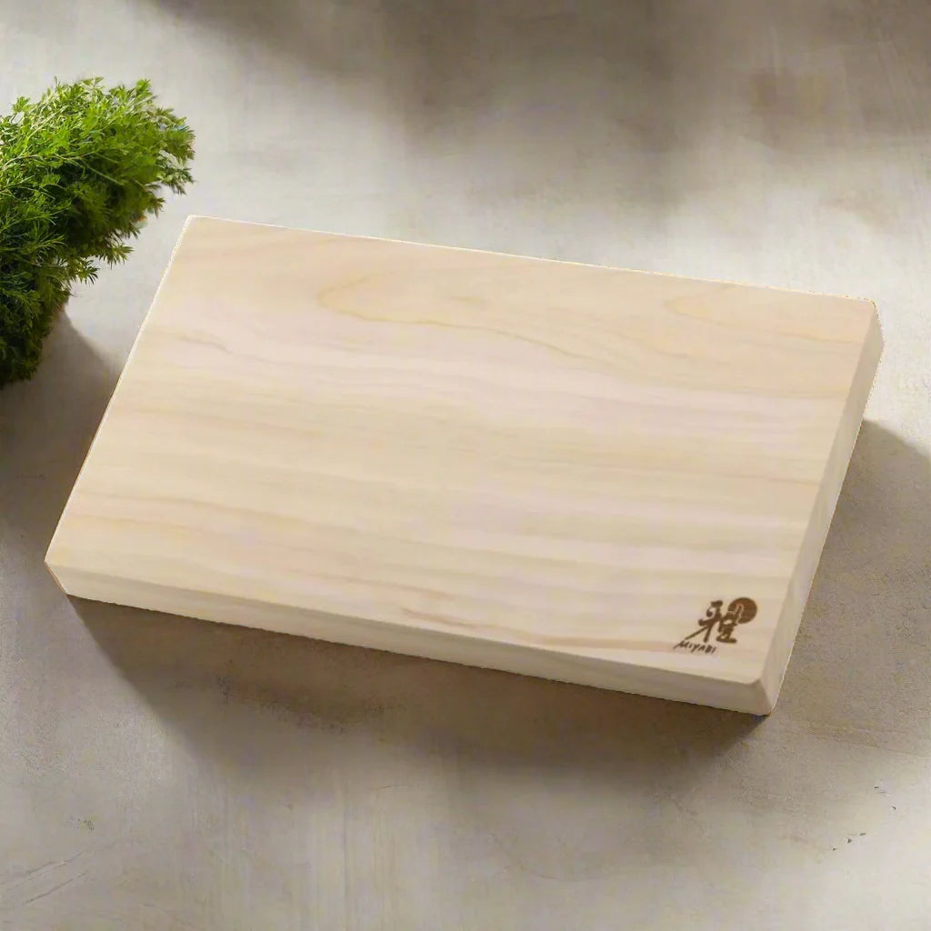 MIYABI Hinoki Cutting Board - 35 x 20 cm | Durabel, Antibacterial Japanese Cypress