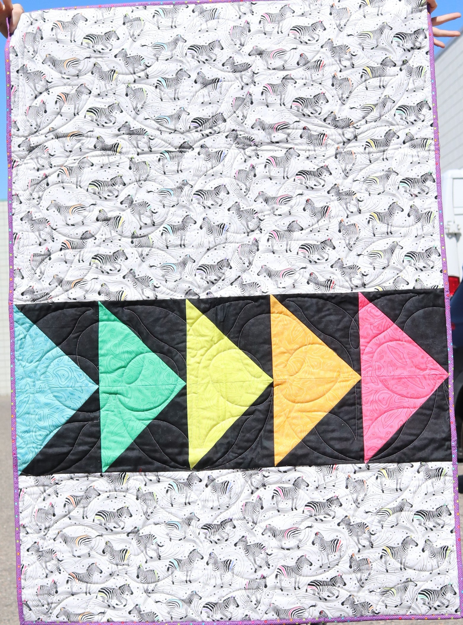Store Sample- Lap Quilt- Tula Pink Zebra