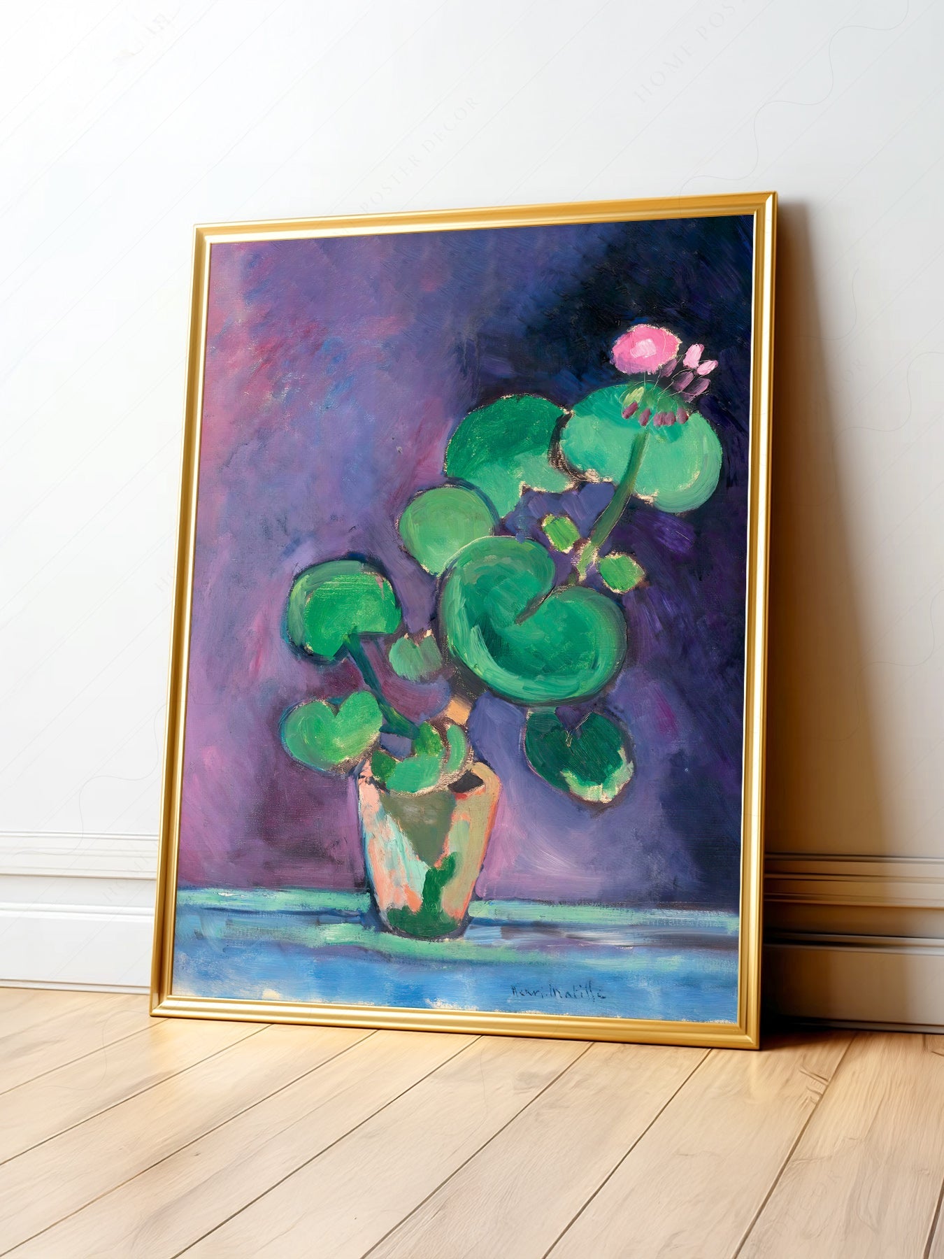Henri Matisse Geraniums in Vase Art Print – Museum Botanical Wall Decor