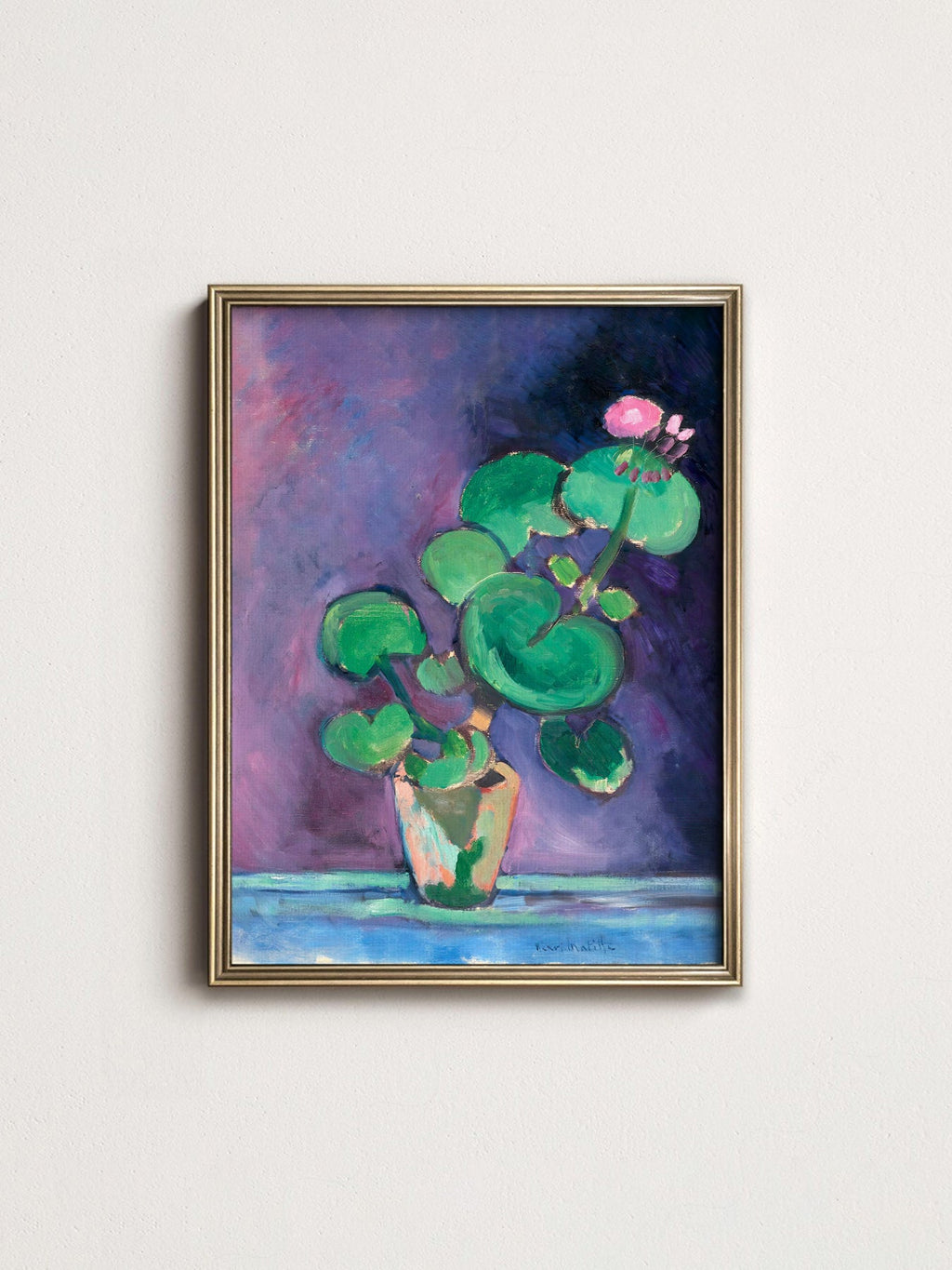 Henri Matisse Geraniums in Vase Art Print – Museum Botanical Wall Decor
