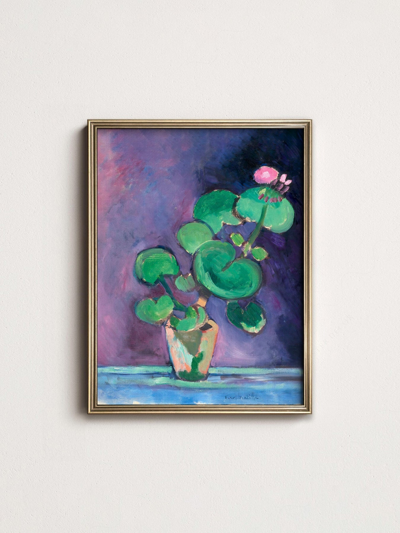 Henri Matisse Geraniums in Vase Art Print – Museum Botanical Wall Decor