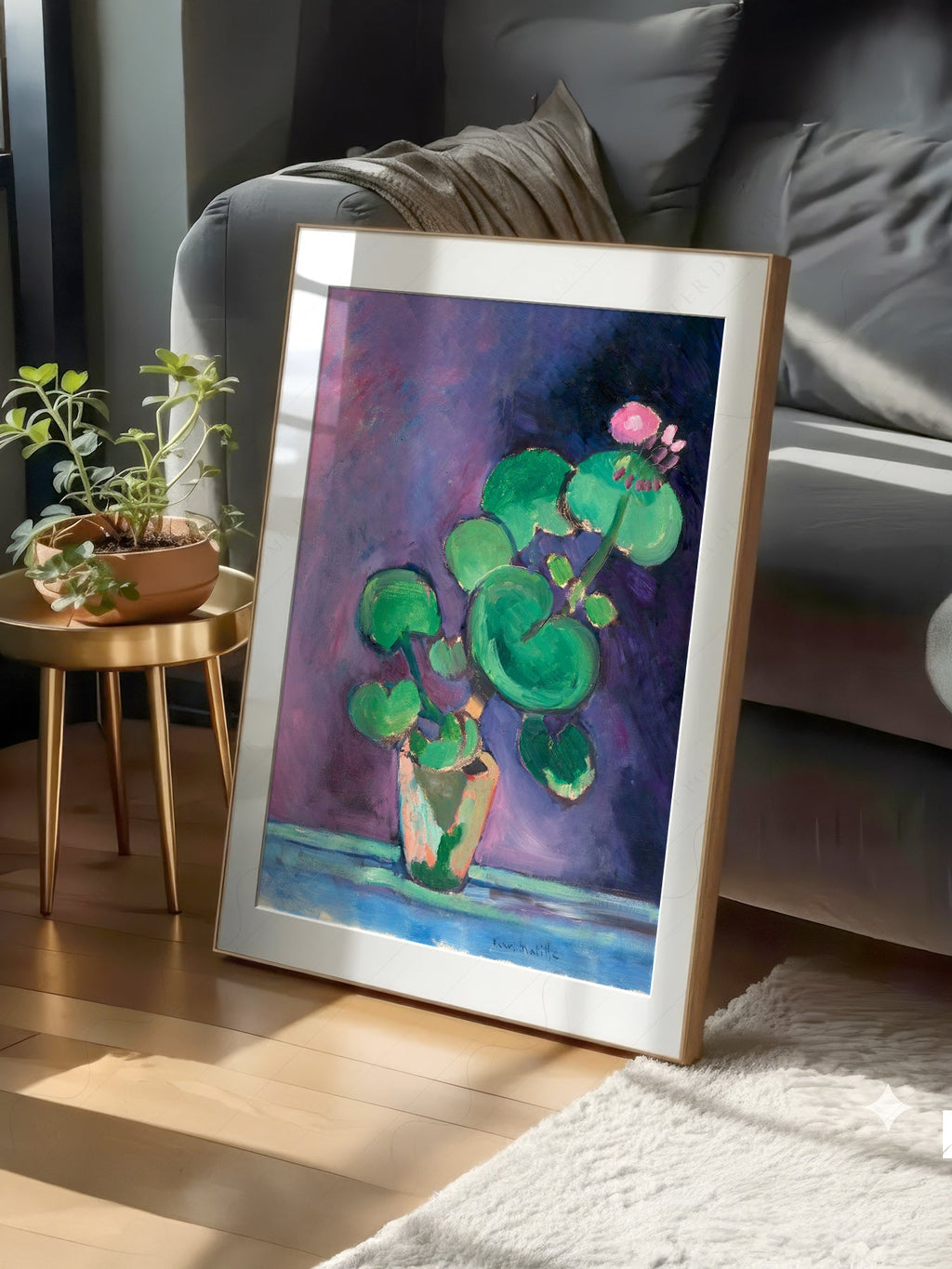 Henri Matisse Geraniums in Vase Art Print – Museum Botanical Wall Decor