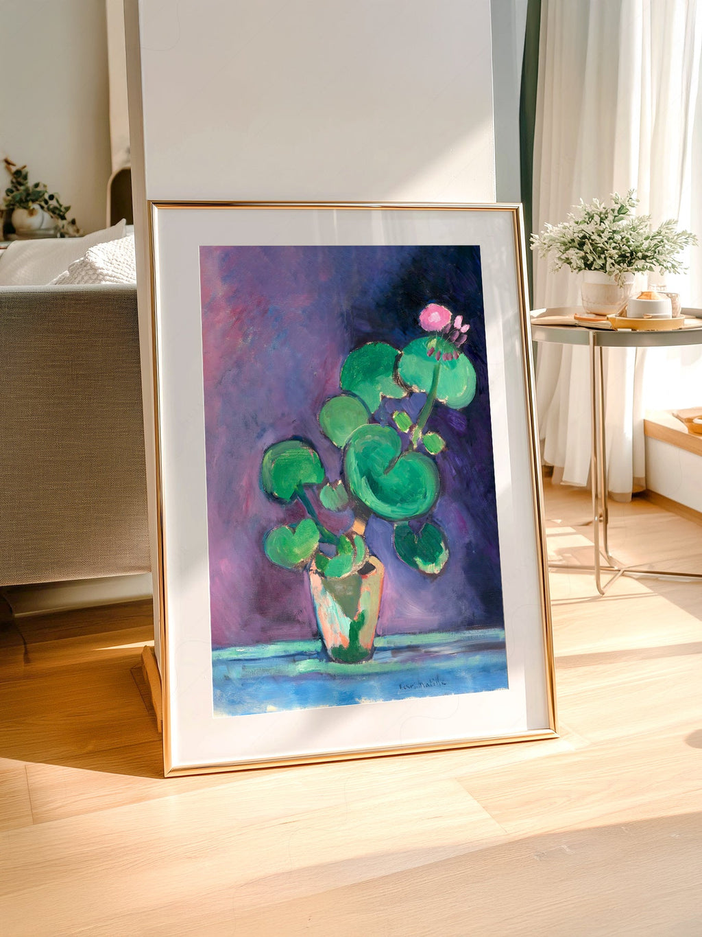 Henri Matisse Geraniums in Vase Art Print – Museum Botanical Wall Decor