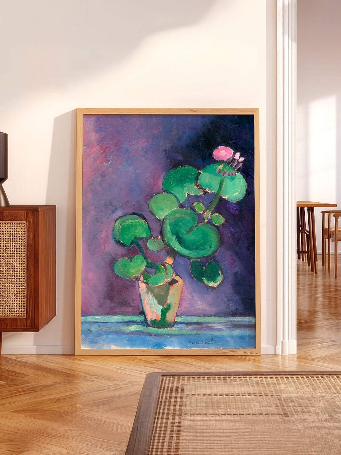Henri Matisse Geraniums in Vase Art Print – Museum Botanical Wall Decor
