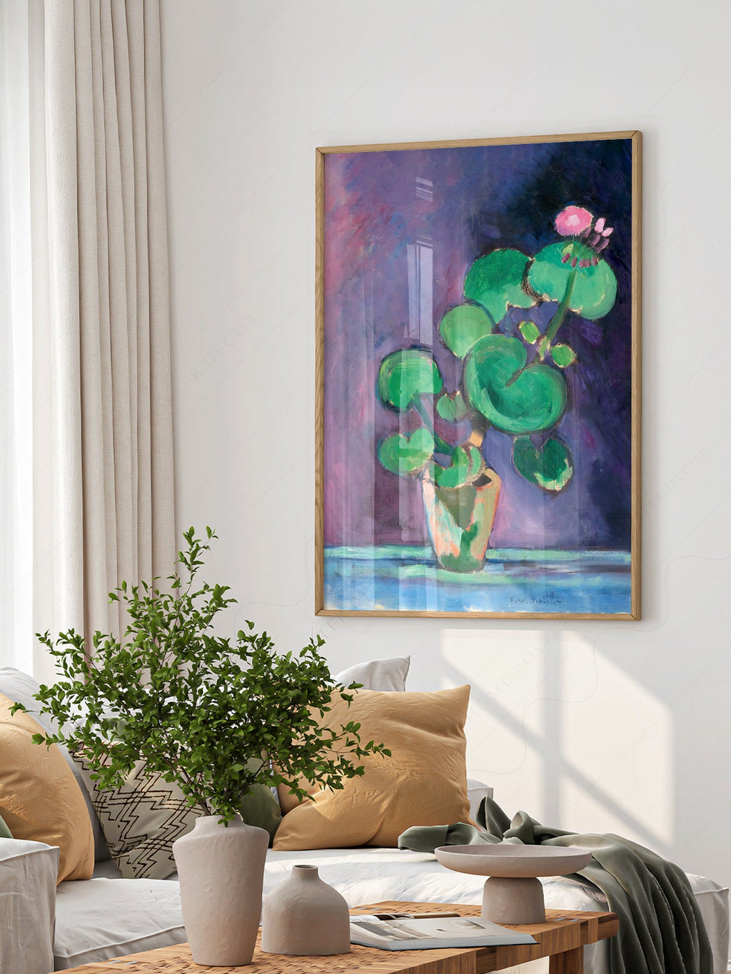 Henri Matisse Geraniums in Vase Art Print – Museum Botanical Wall Decor