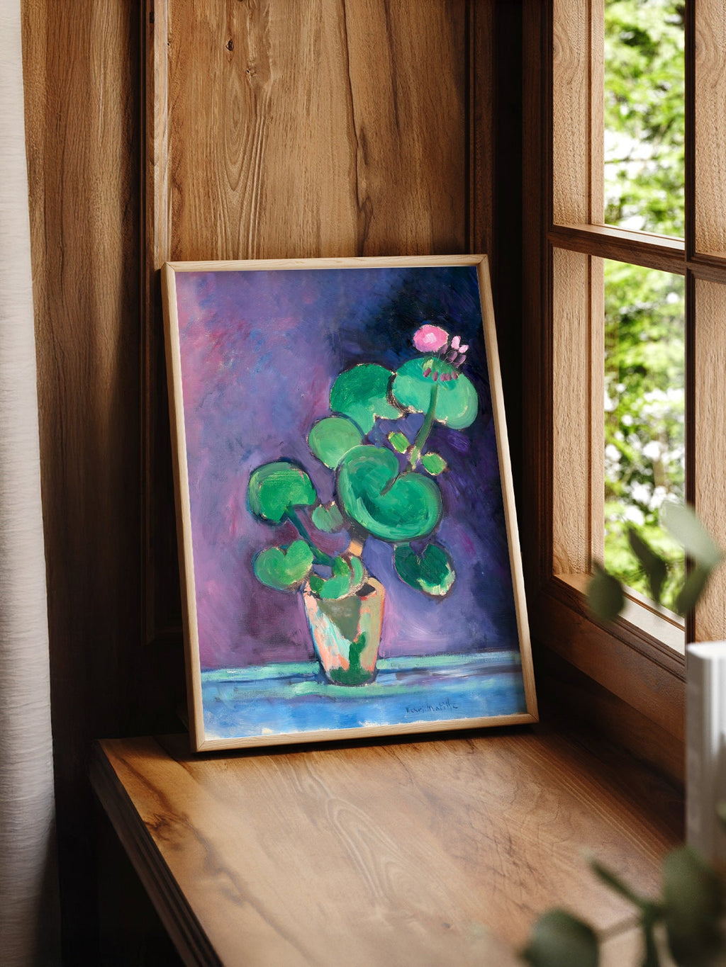 Henri Matisse Geraniums in Vase Art Print – Museum Botanical Wall Decor