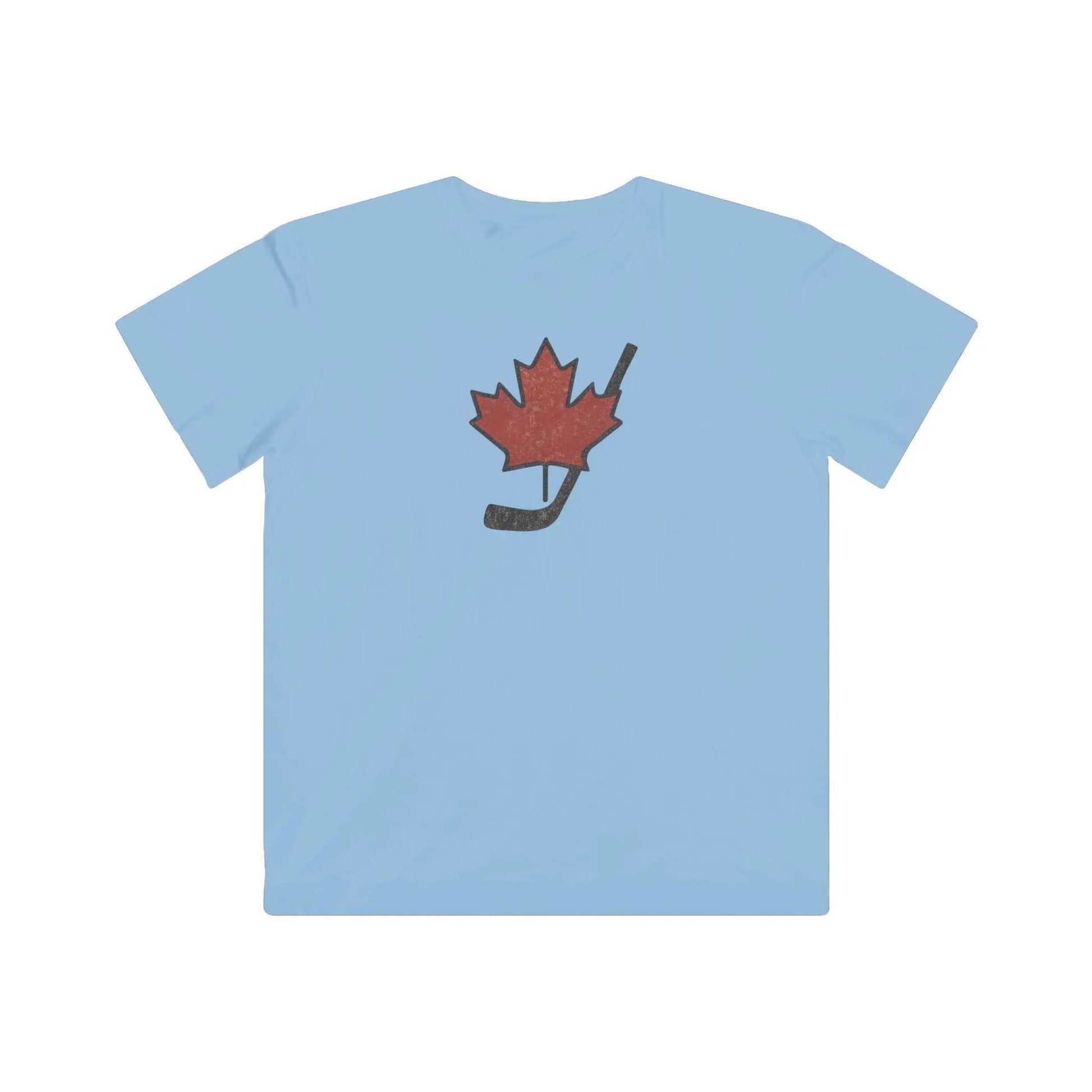 Vintage Canada Maple Leaf T-Shirt Youth Distressed Graphic Tee for Hockey Fans