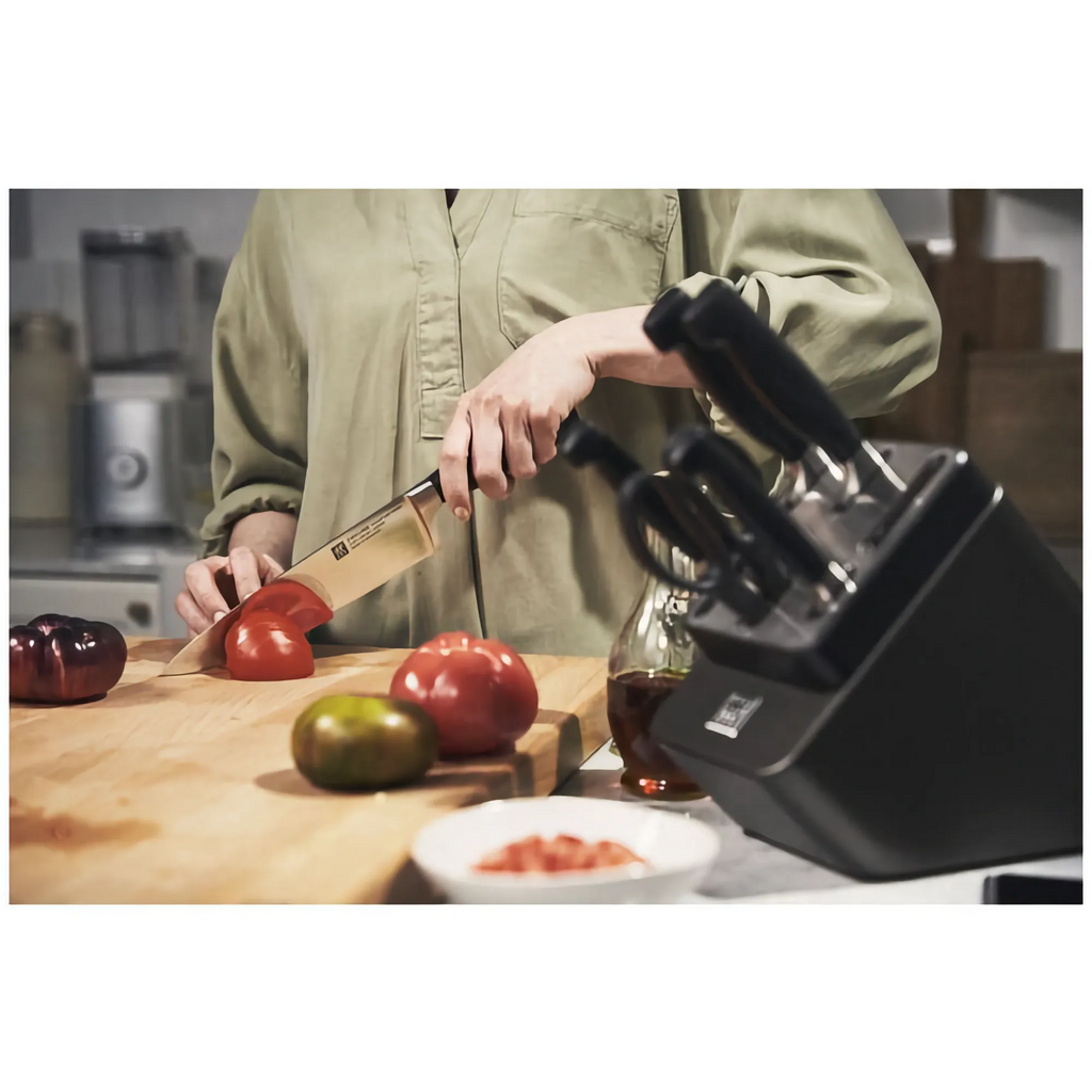 ZWILLING 7-Piece Knife Block Set with Sharpening Function – Stylish Anthracite Design, Made in Germany