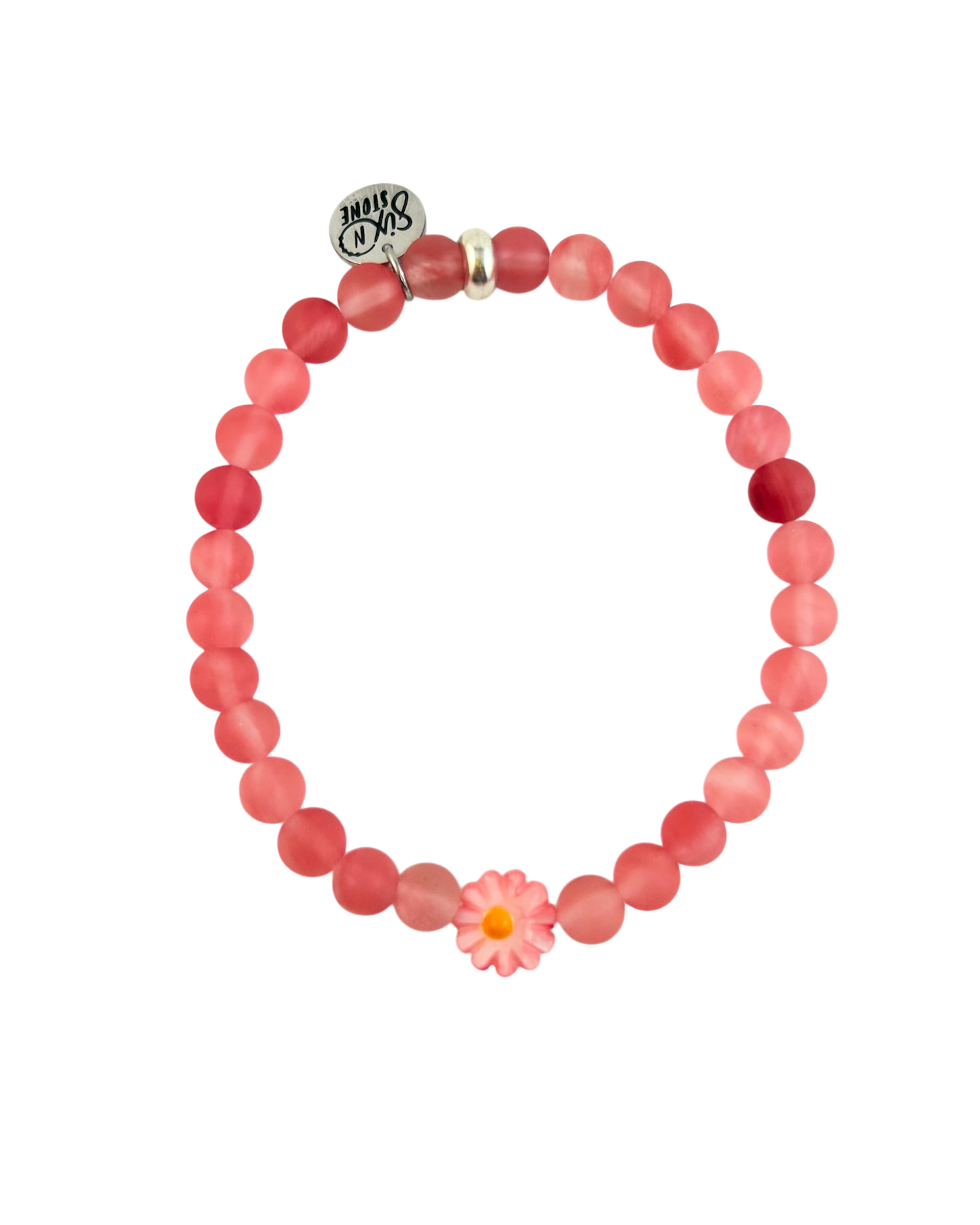 Mini Gemstone Flower Bracelet - multiple colours