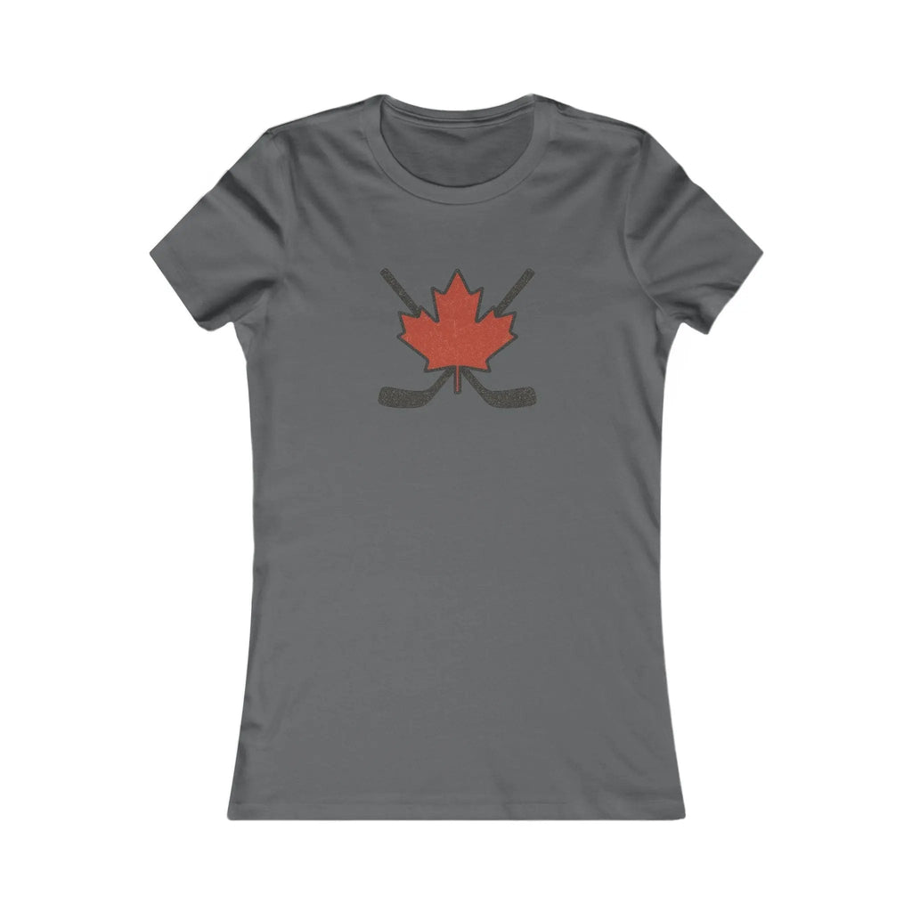 T-shirt femme Maple Leaf Hockey Sticks – Fierté du hockey canadien 