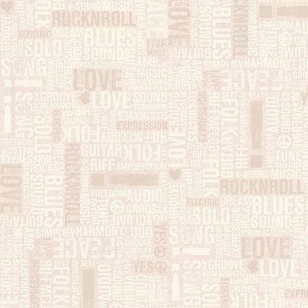 Rythme et harmonie de Michael Mullan - Cream Words Allover