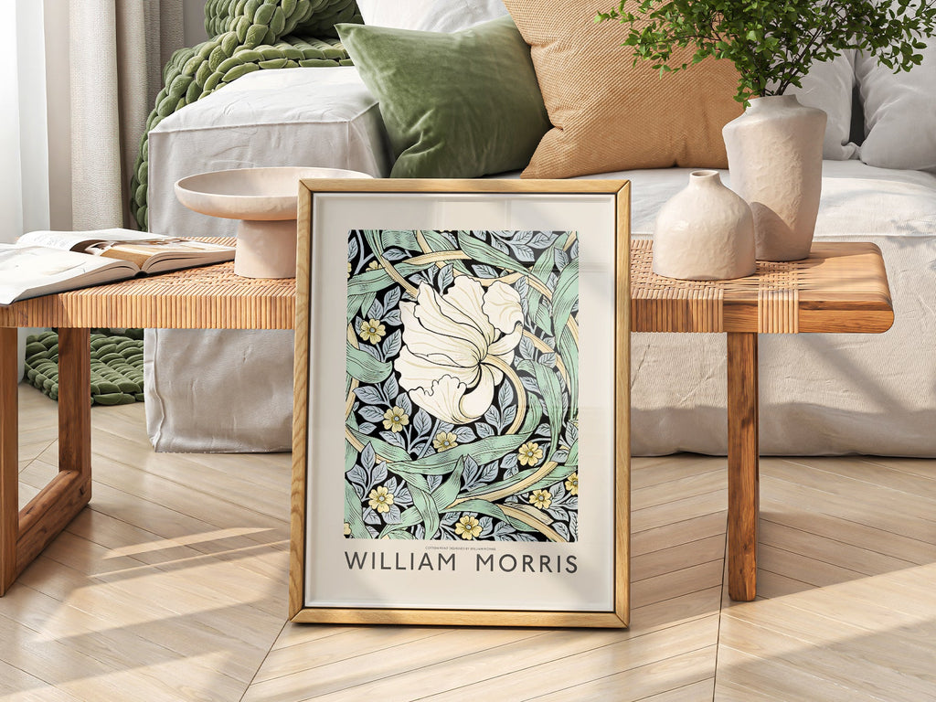 William Morris Pimpernel Art Print – Arts and Crafts Floral Wall Poster
