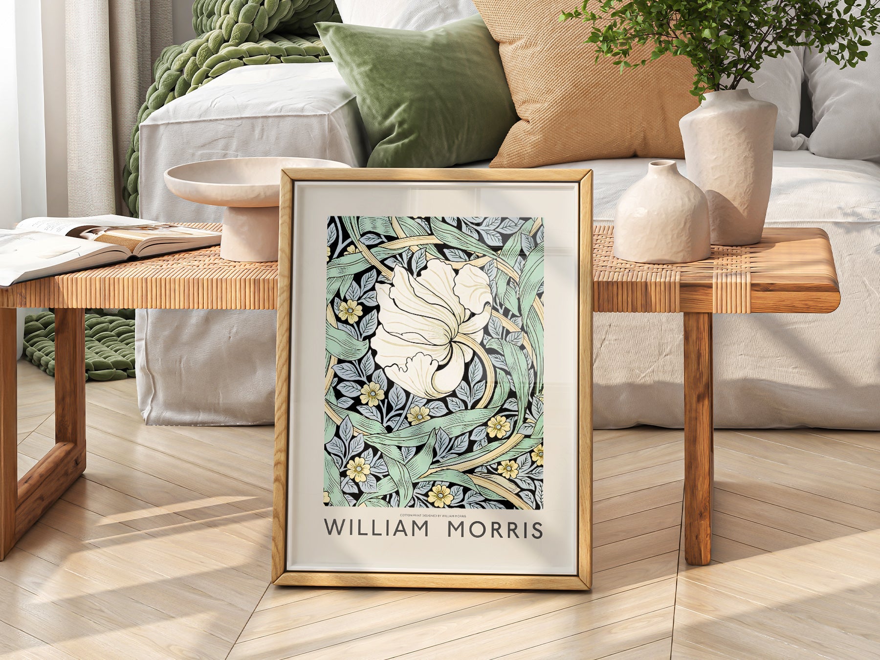 William Morris Pimpernel Art Print – Arts and Crafts Floral Wall Poster