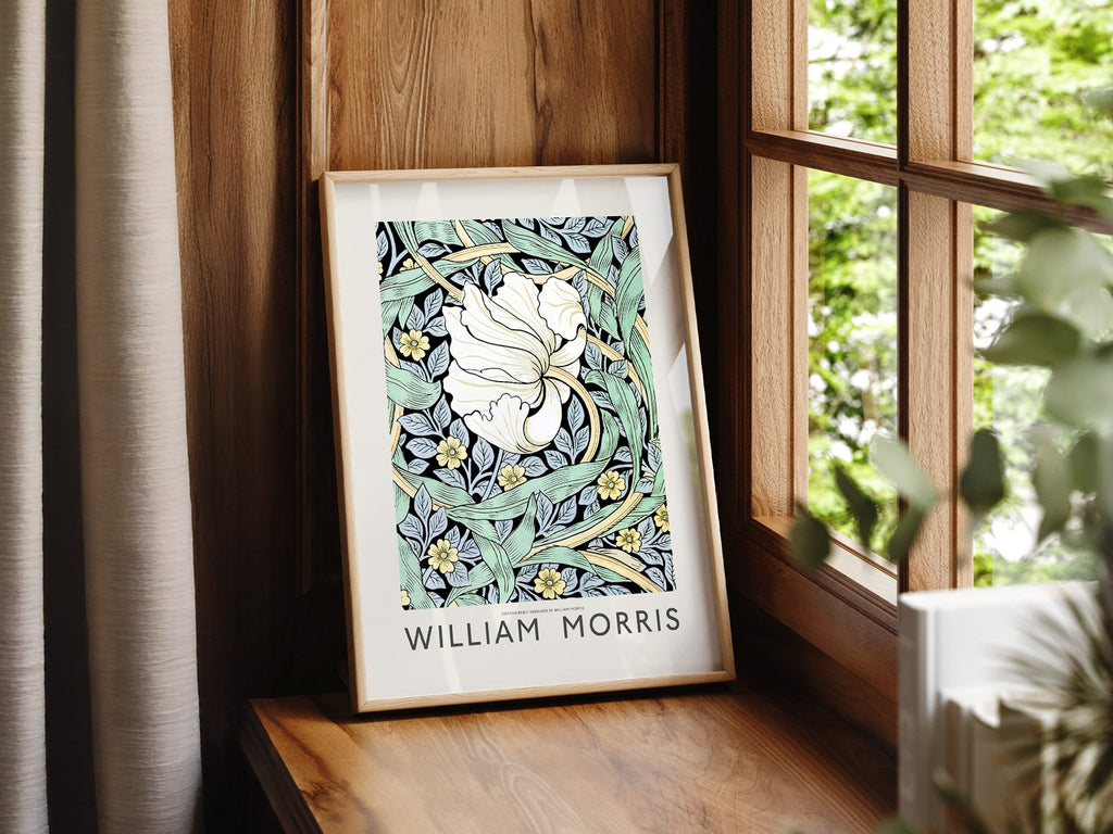 William Morris Pimpernel Art Print – Arts and Crafts Floral Wall Poster