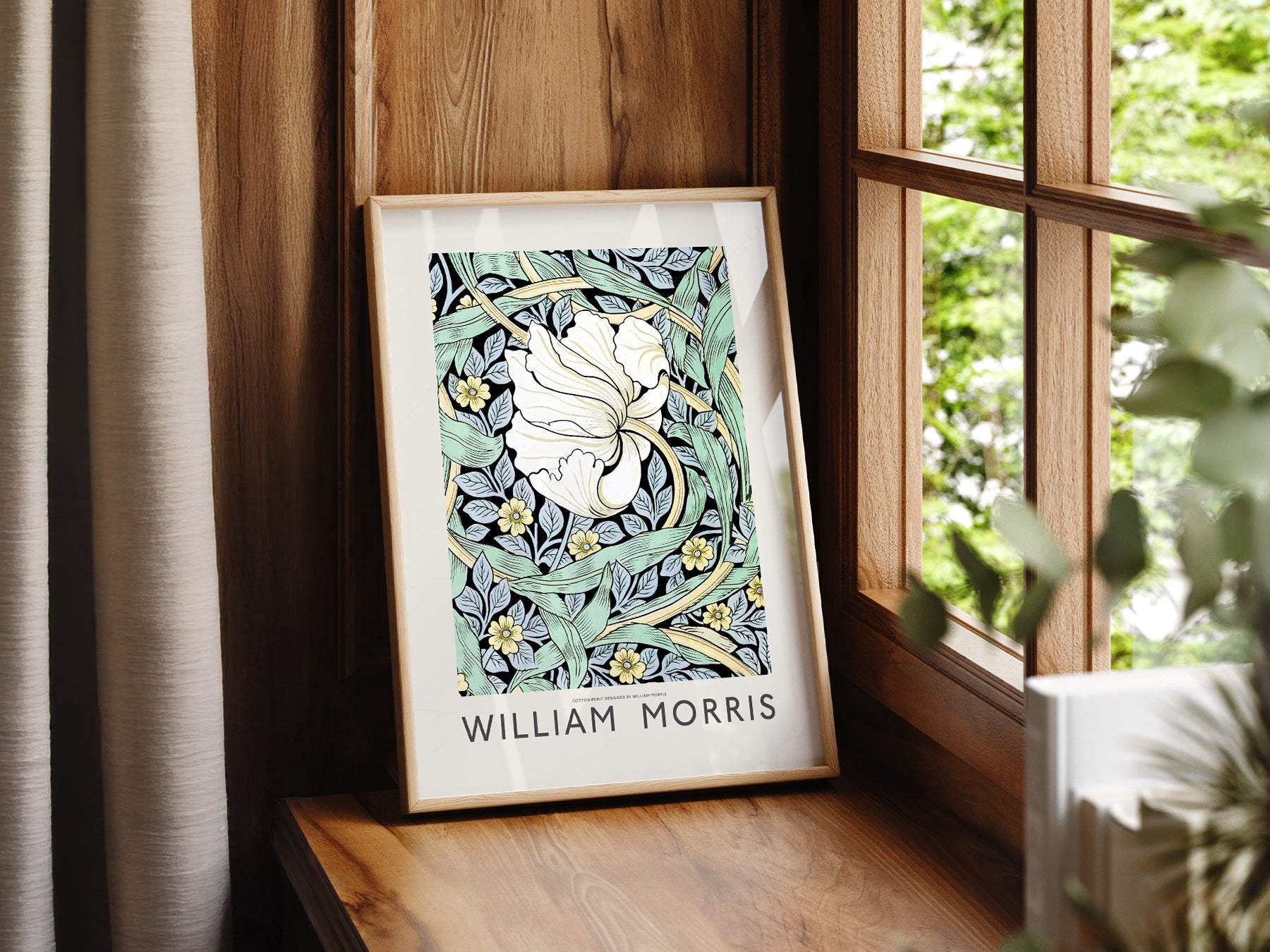 William Morris Pimpernel Art Print – Arts and Crafts Floral Wall Poster