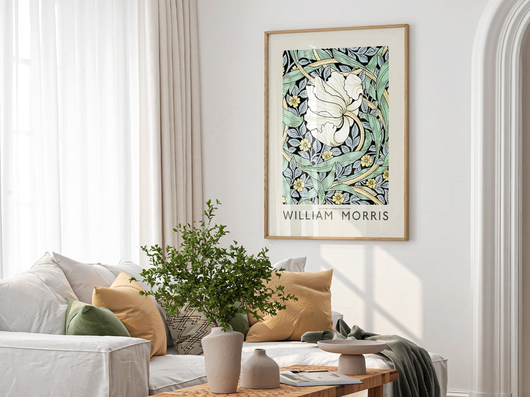 William Morris Pimpernel Art Print – Arts and Crafts Floral Wall Poster