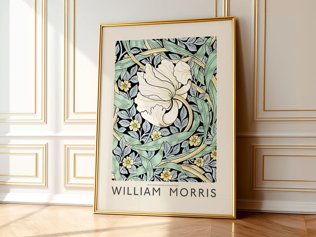 William Morris Pimpernel Art Print – Arts and Crafts Floral Wall Poster