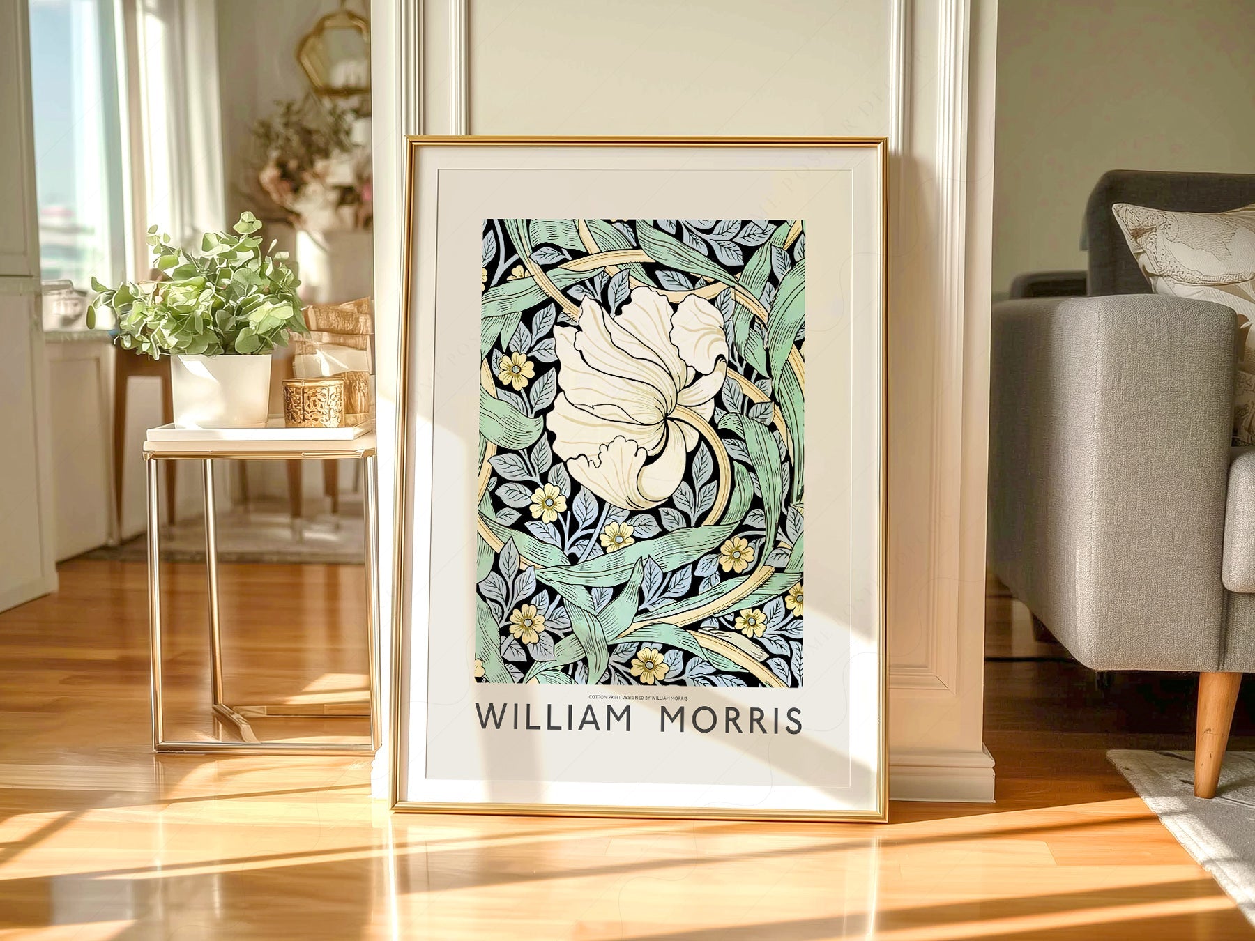 William Morris Pimpernel Art Print – Arts and Crafts Floral Wall Poster