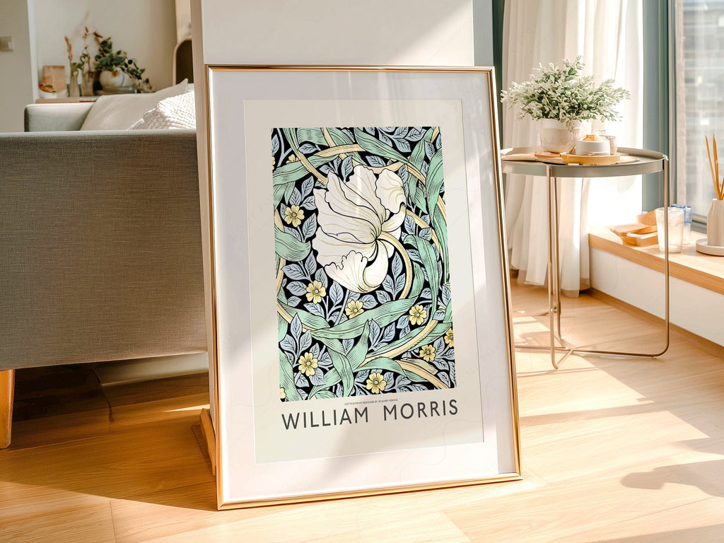 William Morris Pimpernel Art Print – Arts and Crafts Floral Wall Poster