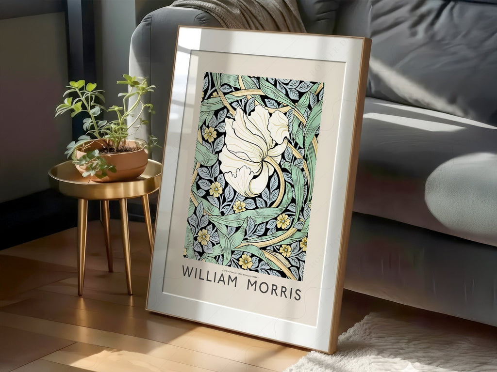 William Morris Pimpernel Art Print – Arts and Crafts Floral Wall Poster