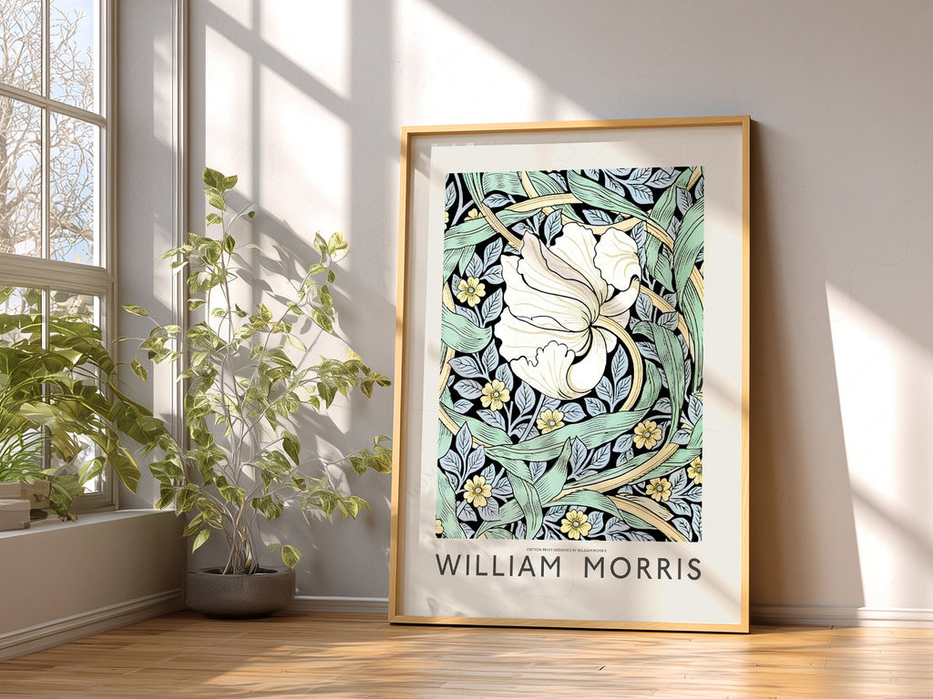 William Morris Pimpernel Art Print – Arts and Crafts Floral Wall Poster