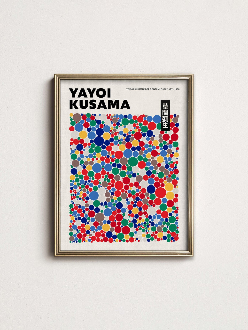 Yayoi Kusama Polka Dot Art Print – Colorful Japanese Pop Art Poster