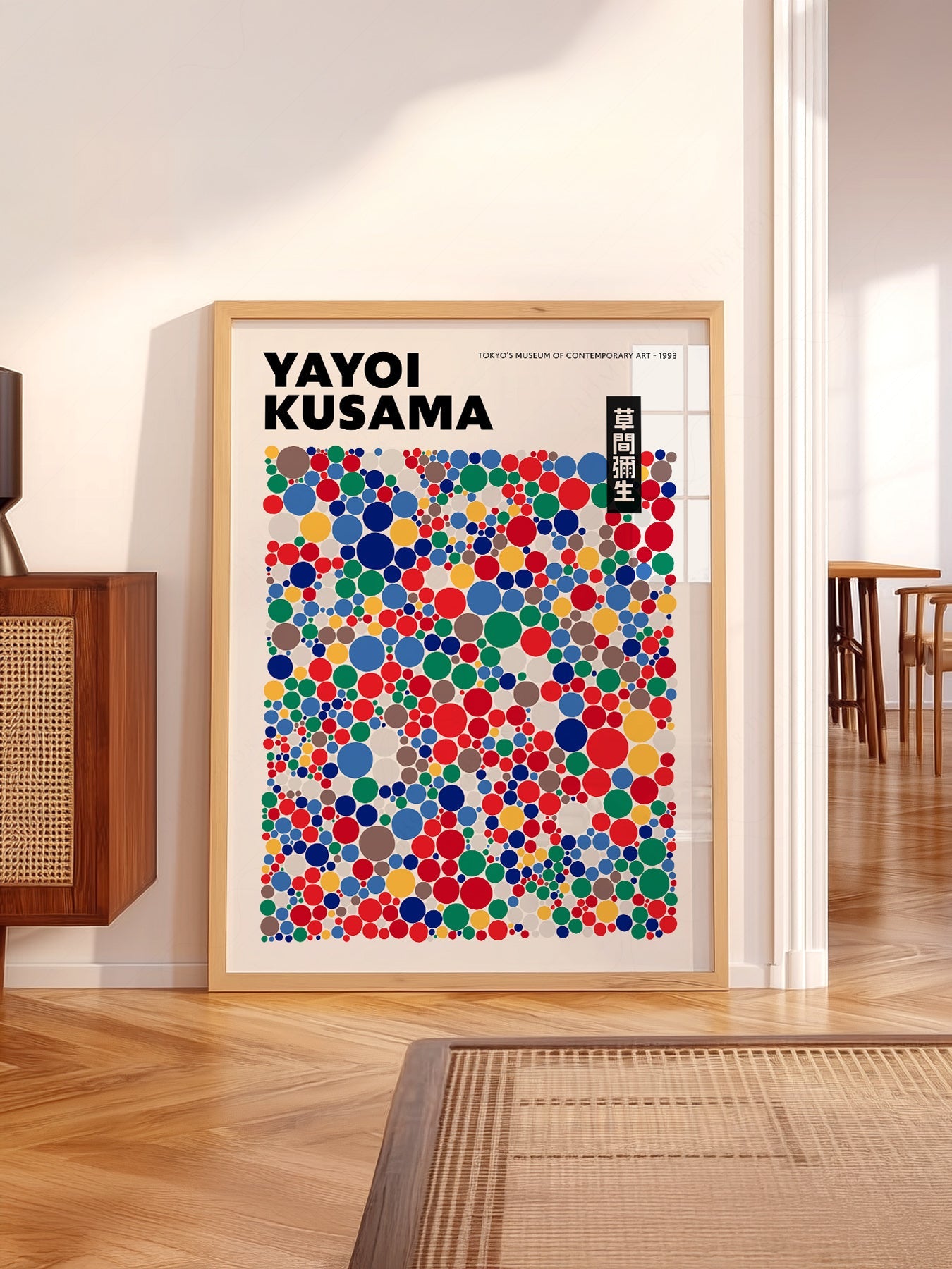 Yayoi Kusama Polka Dot Art Print – Colorful Japanese Pop Art Poster
