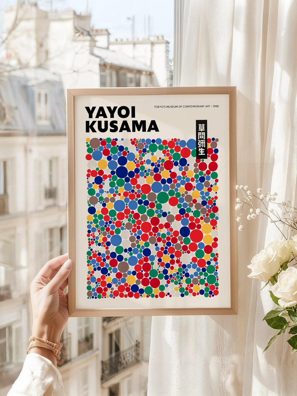 Yayoi Kusama Polka Dot Art Print – Colorful Japanese Pop Art Poster