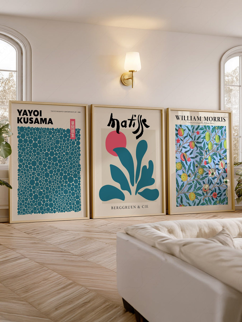 Kusama Matisse William Morris Set of 3 Prints – Eclectic Gallery Wall Art