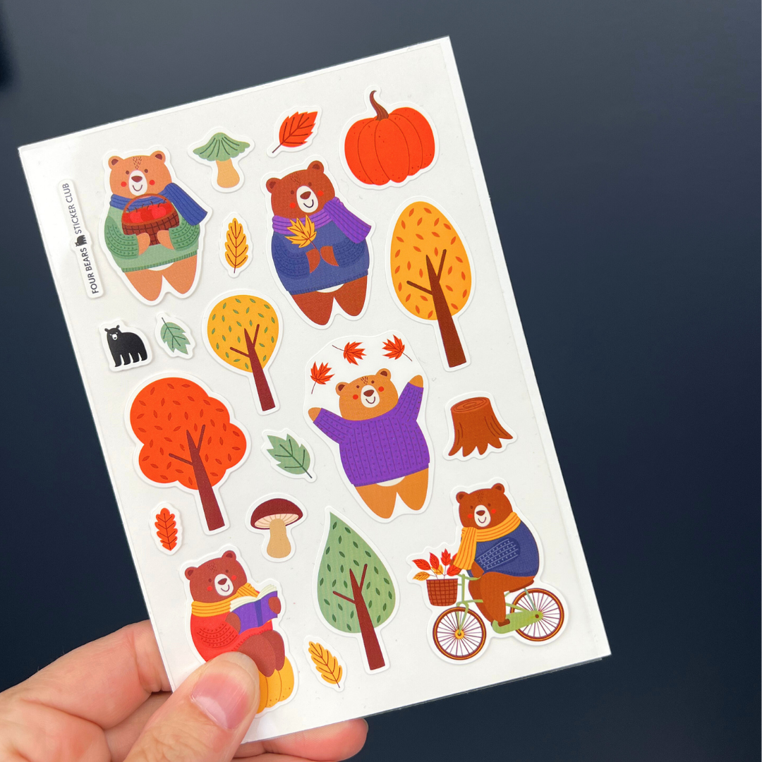 Automne douillet et oursin