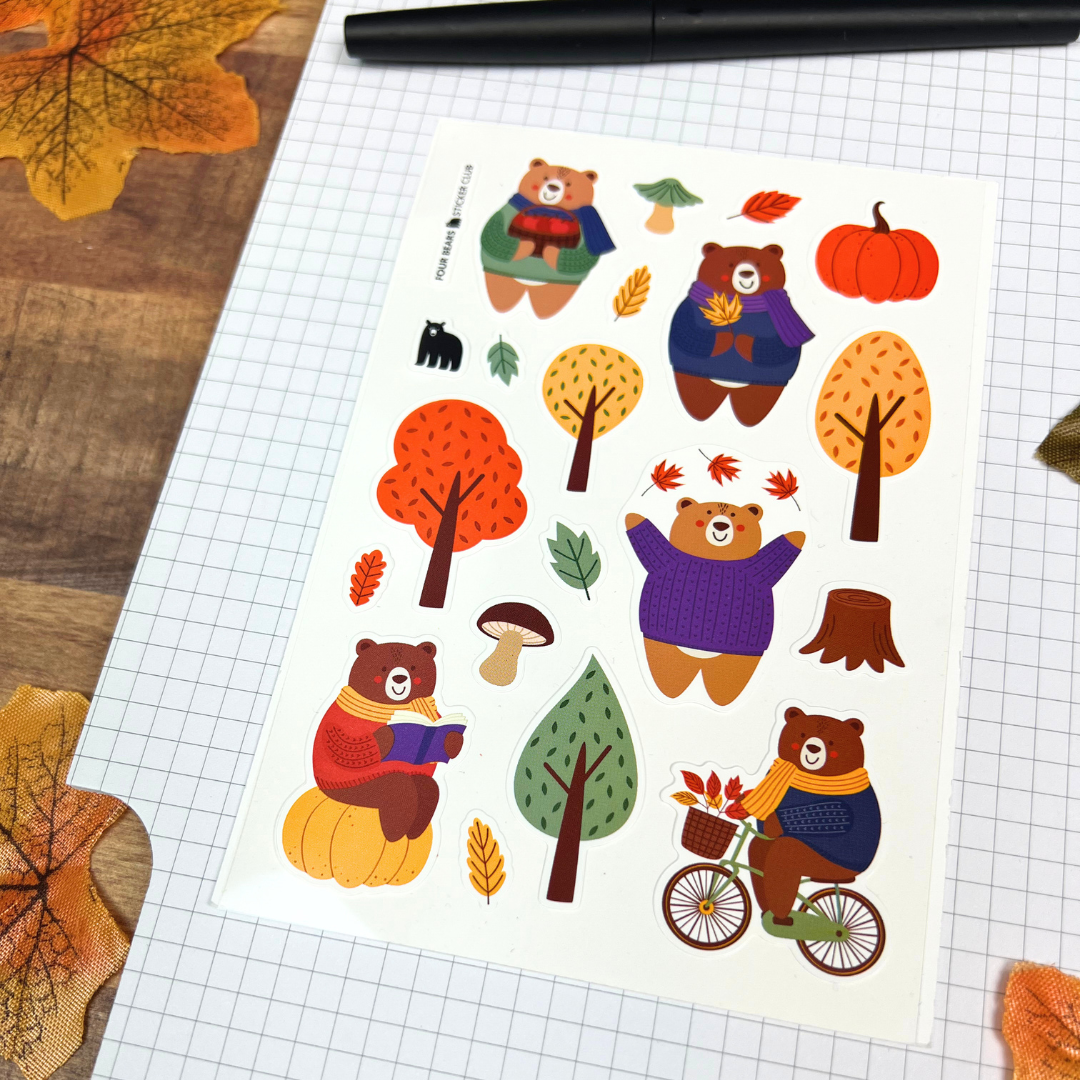 Automne douillet et oursin