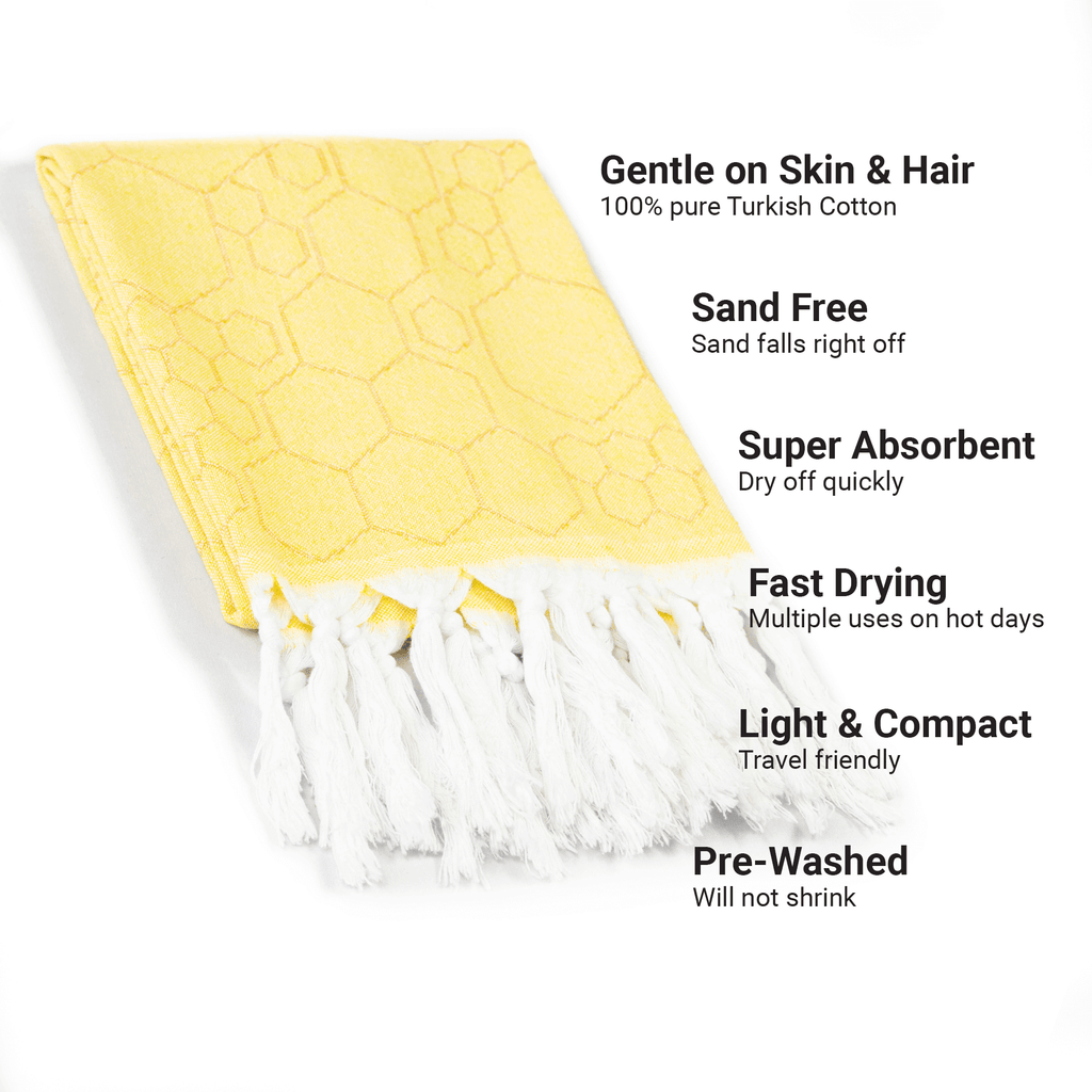 Turkish Towels Canada | Hand Towel | Yellow + Orange