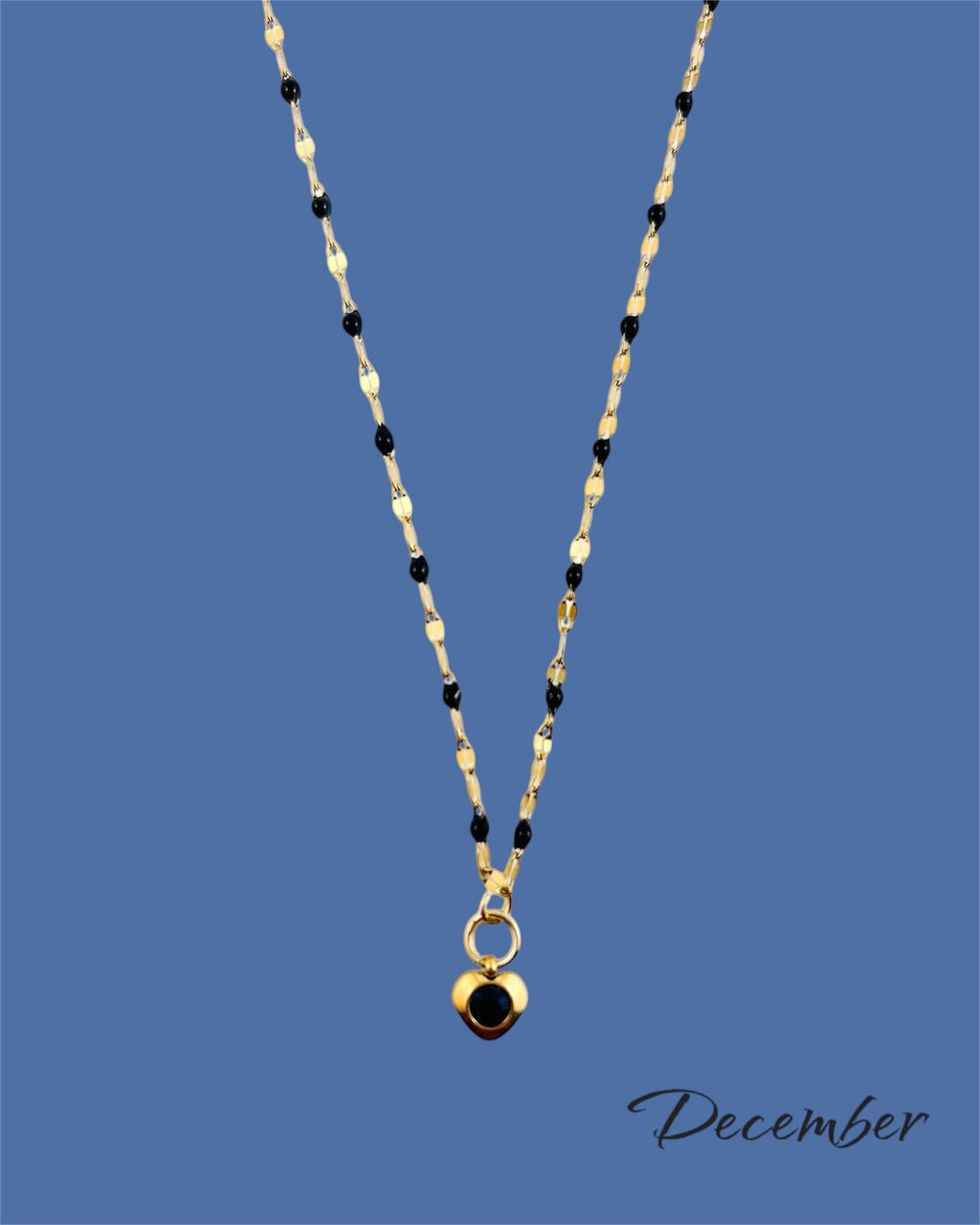 Heart Stone Necklaces in gold - various birthstone colours