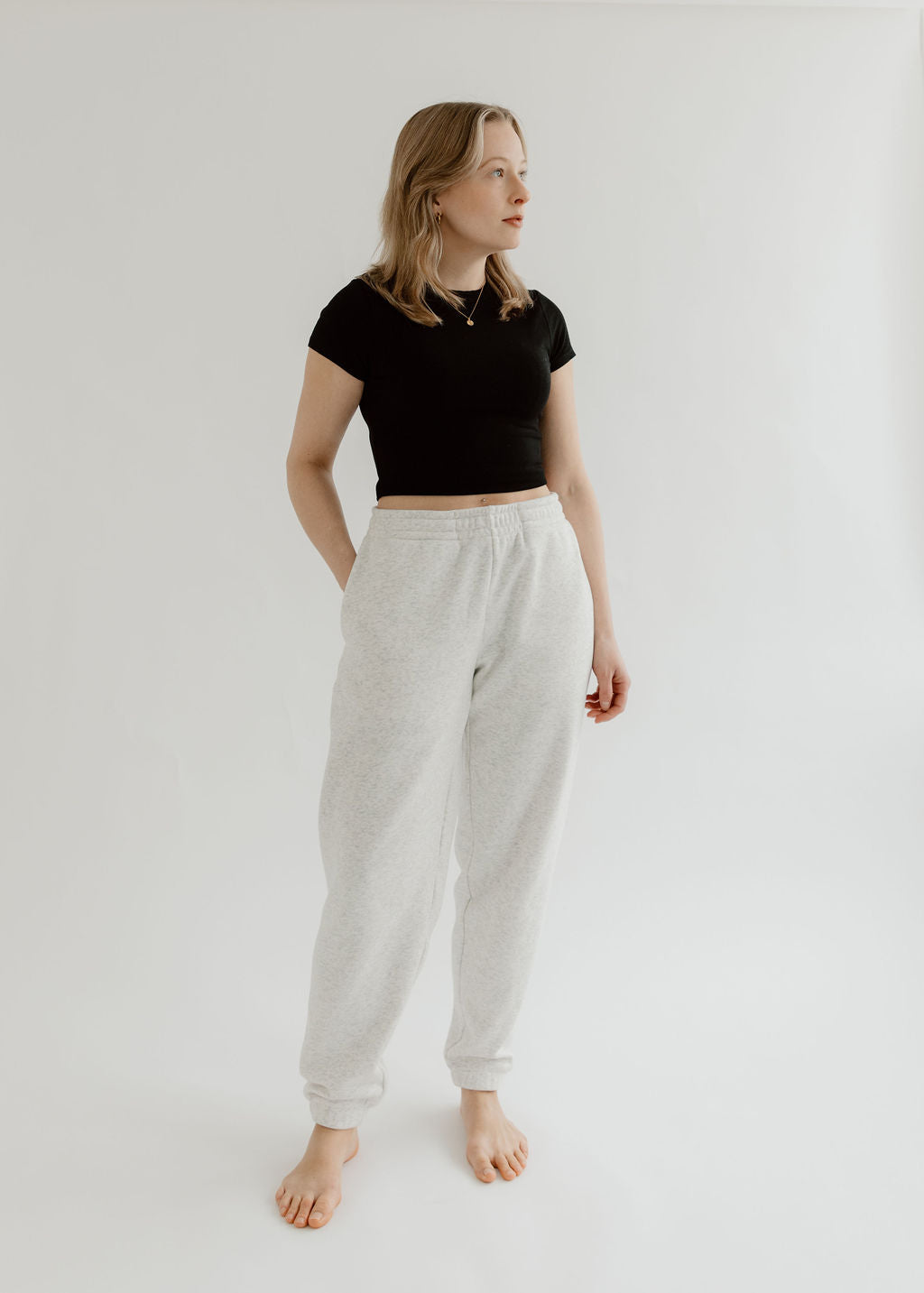 Pantalon de survêtement Cloudwear | Blanc chiné