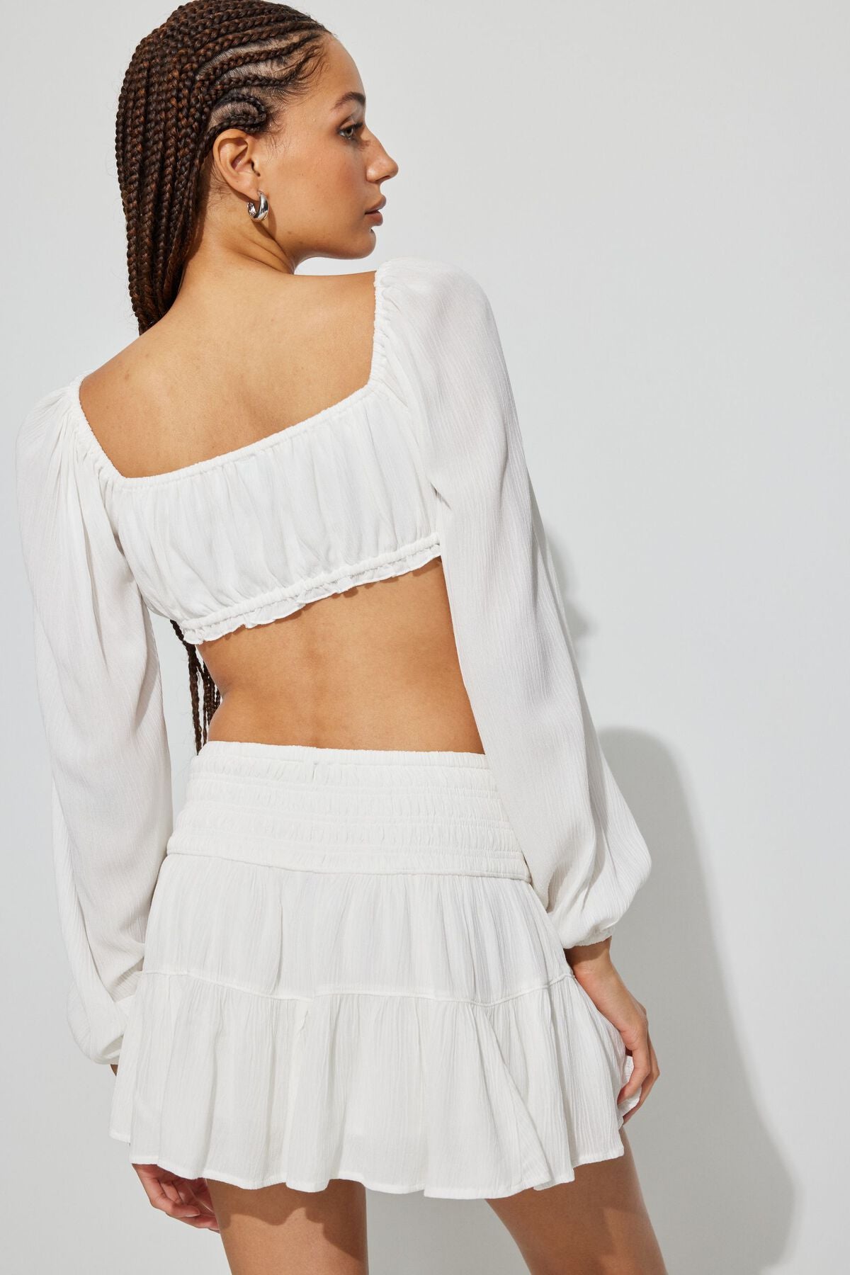 Haut micro-laitière à manches longues