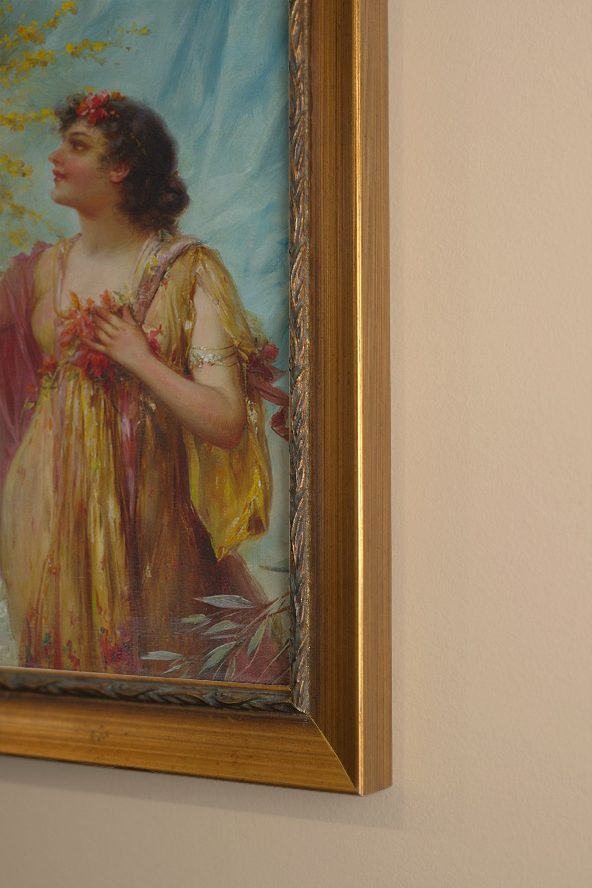 Antique Fairy, Vintage Gold Frame