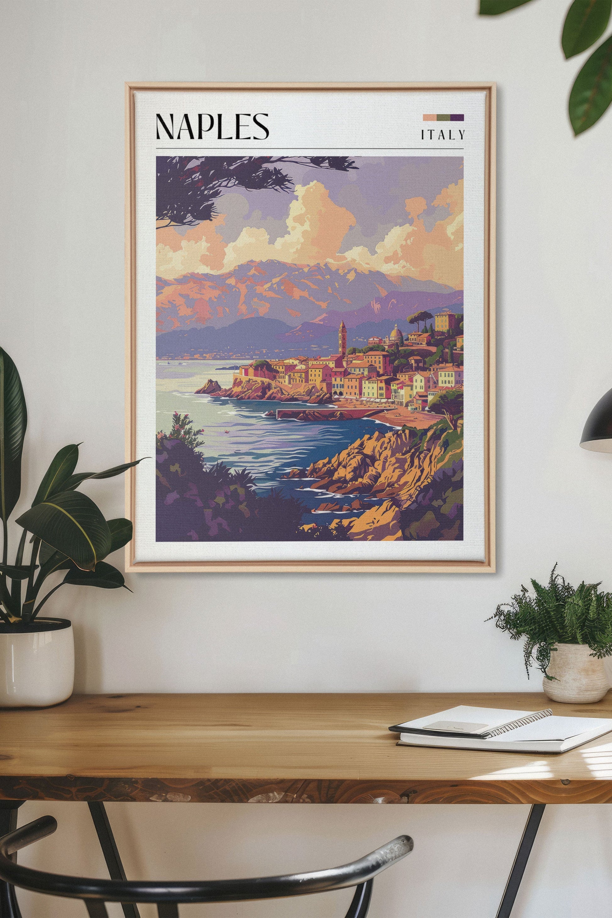 Naples, Stretched Canvas Artwork