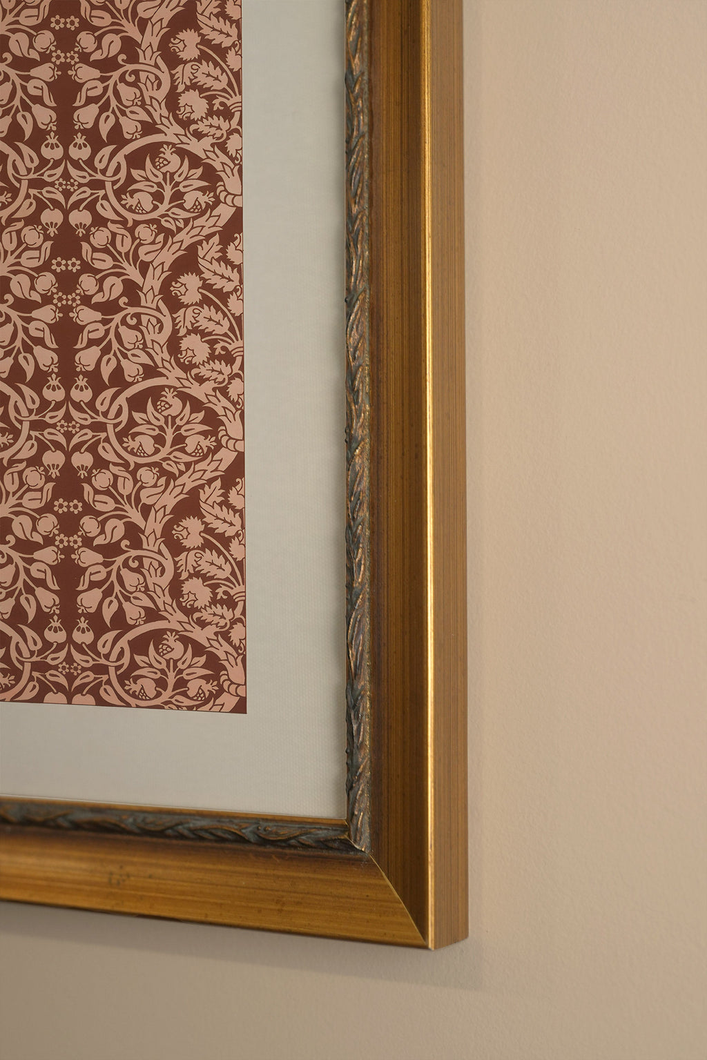 Vintage Gold Frame with Ancient Pattern